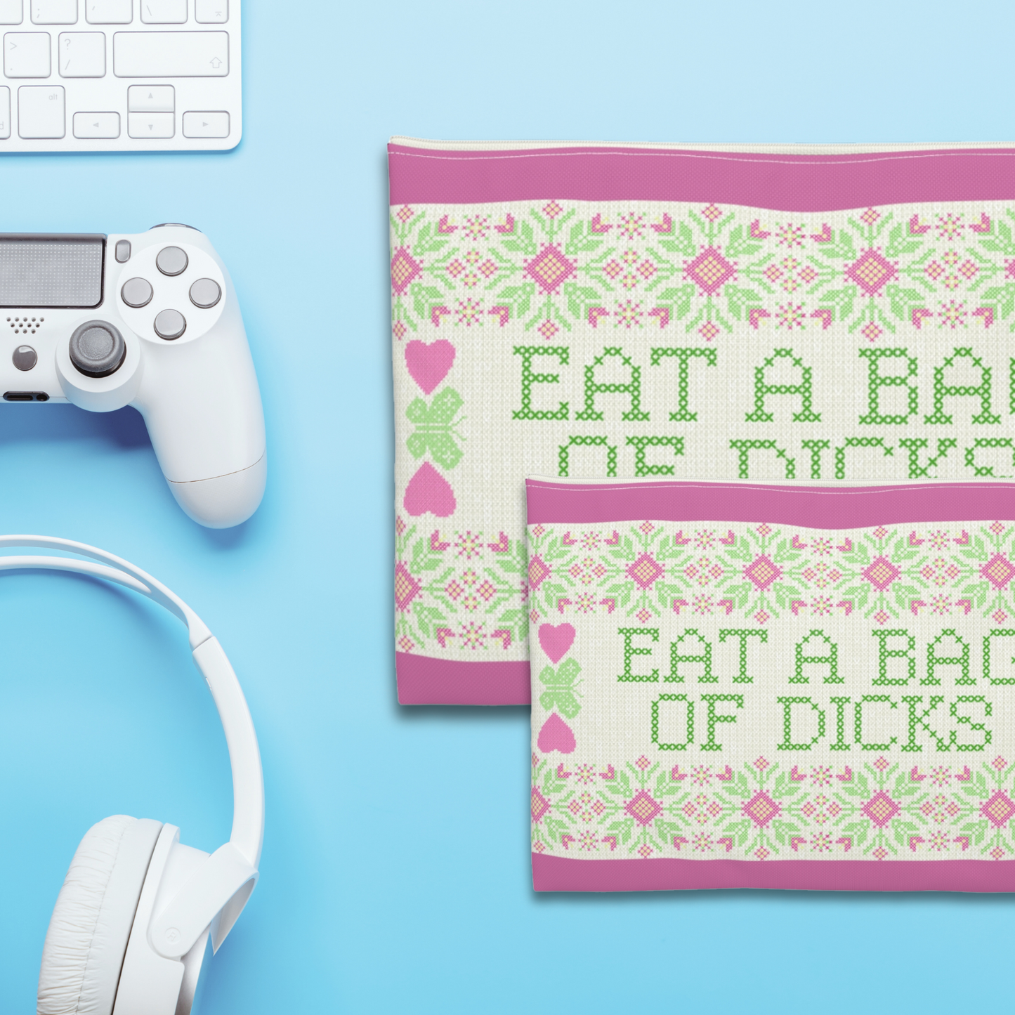Eat a Bag of Dicks - Flat Accessory Pouch | Personal Style, Funny, and Everyday Function
