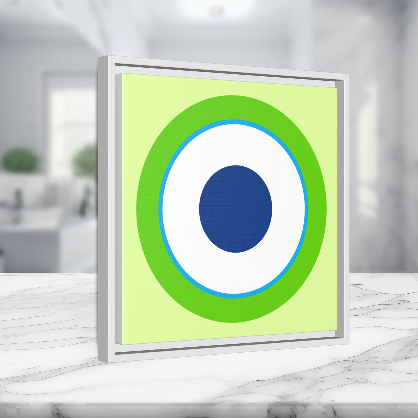 Modern Framed Geometric Canvas Art | Bold Color Meets Clean Framing