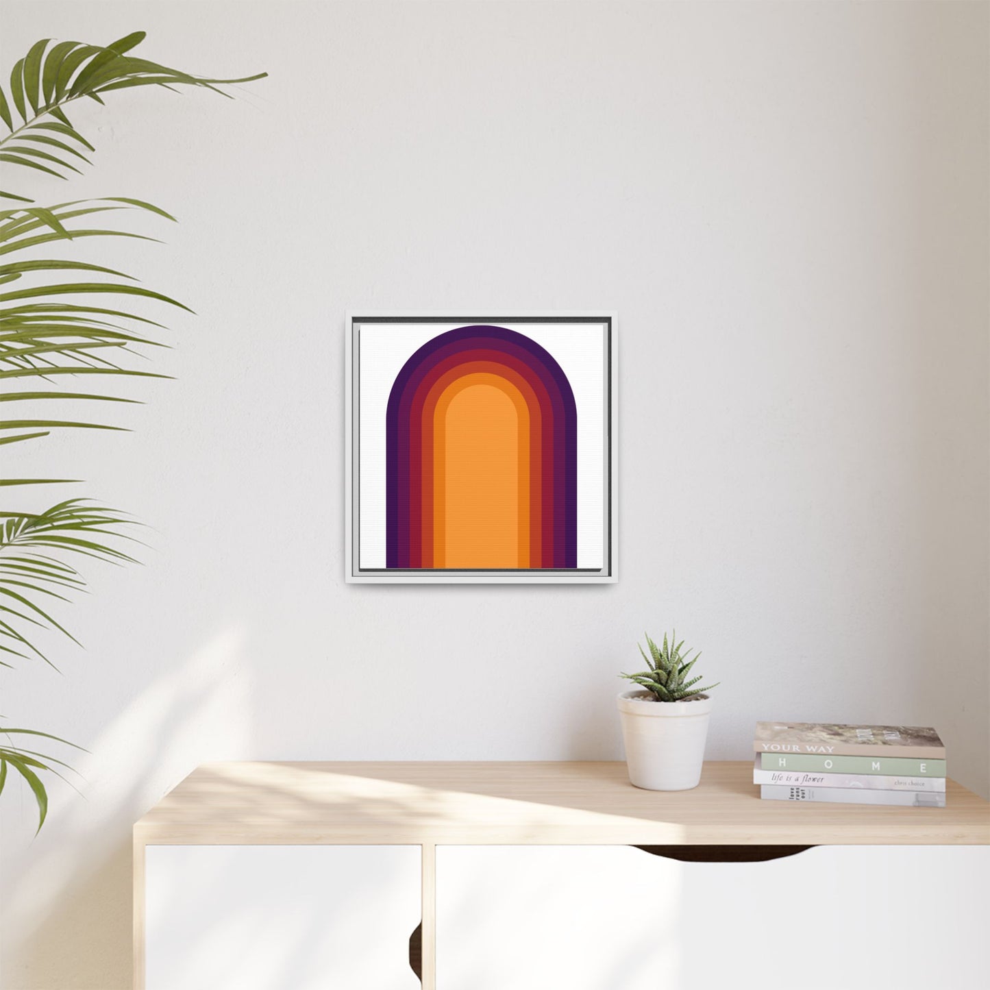 Modern Framed Geometric Canvas Art | Bold Color Meets Clean Framing