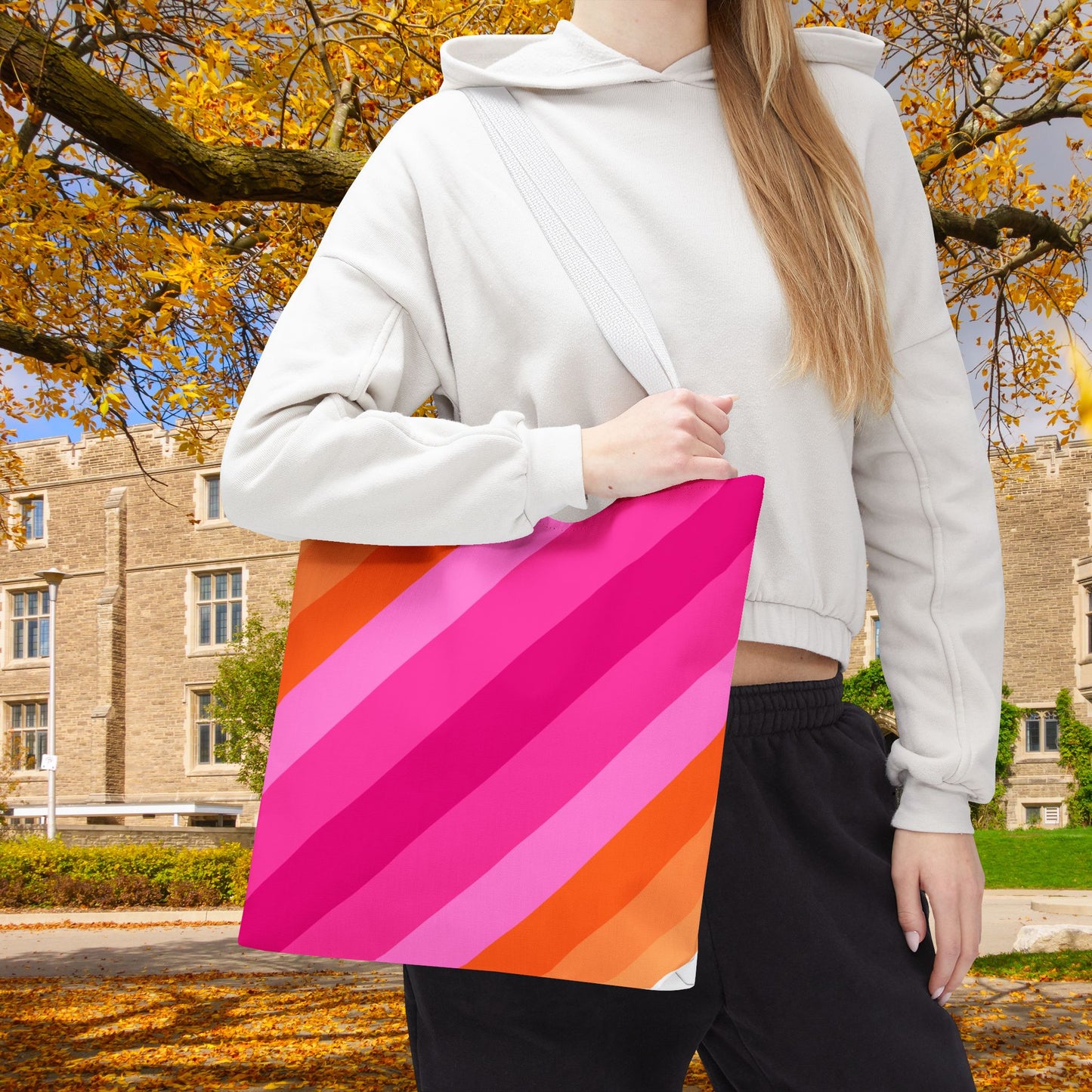 Geometric Art Tote Bag – 3 sizes | Bold lines. Vivid color. Retro with a modern twist.