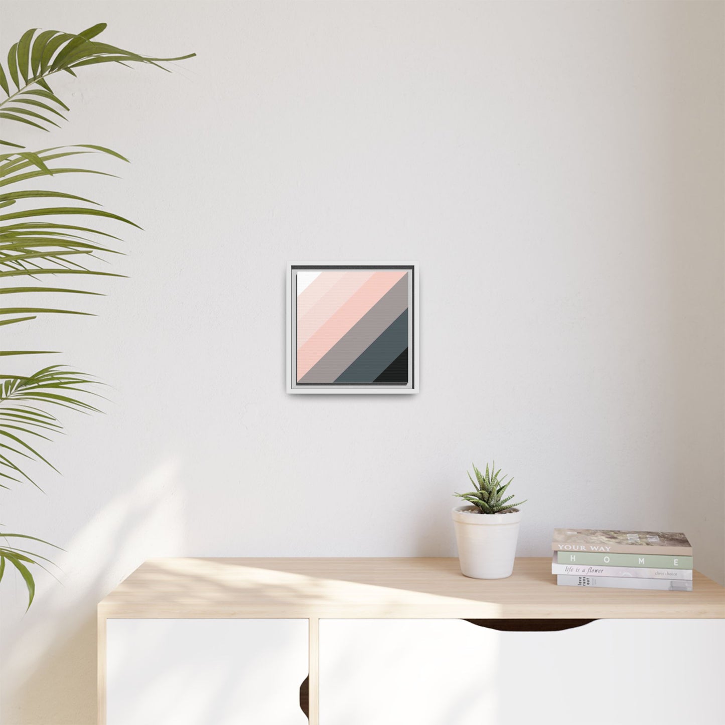 Modern Framed Geometric Canvas Art | Bold Color Meets Clean Framing