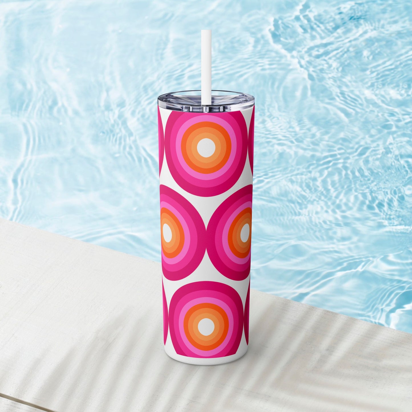 Vibrant. Versatile. Totally Sippable. – 20 oz Skinny Travel Tumbler with Straw