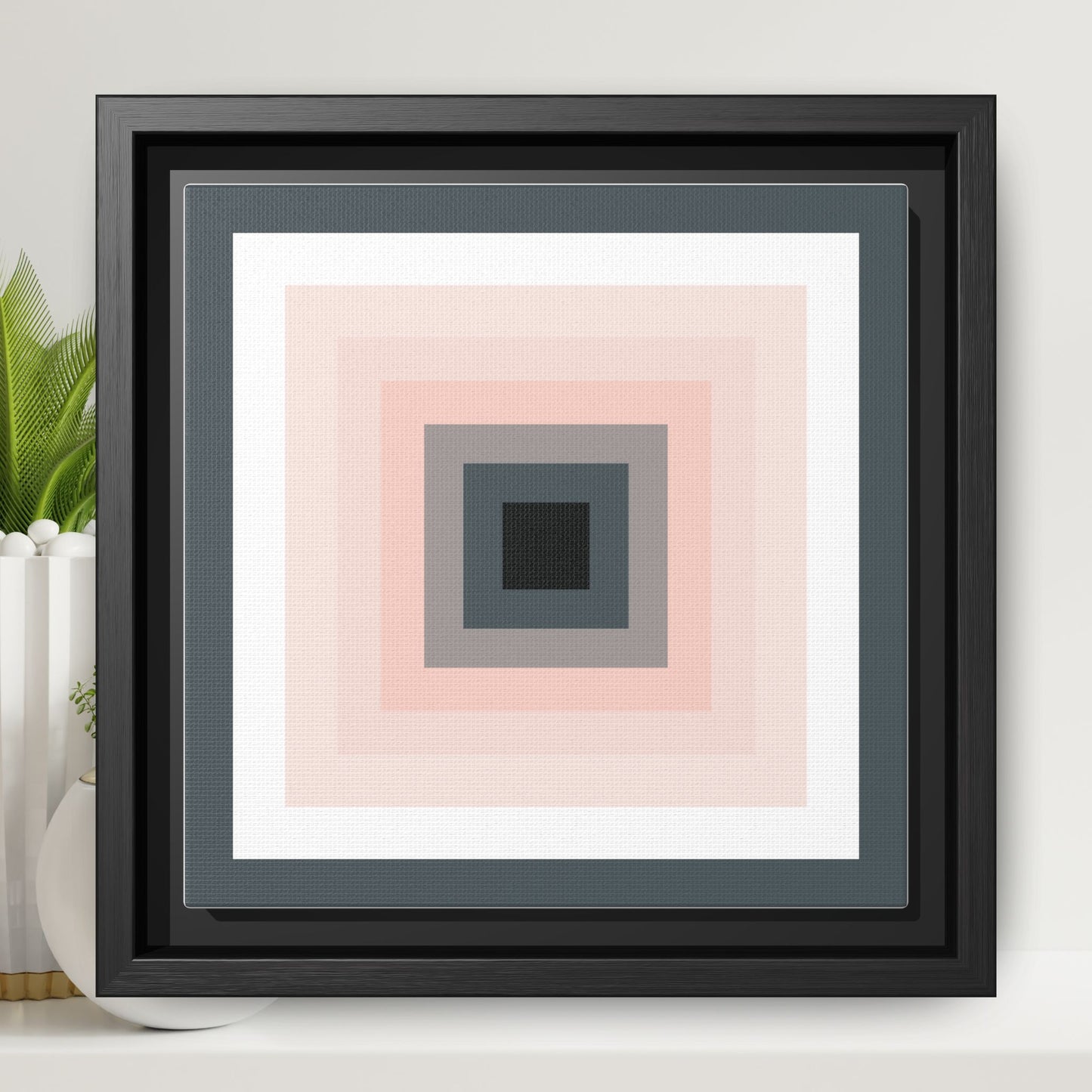 Modern Framed Geometric Canvas Art | Bold Color Meets Clean Framing