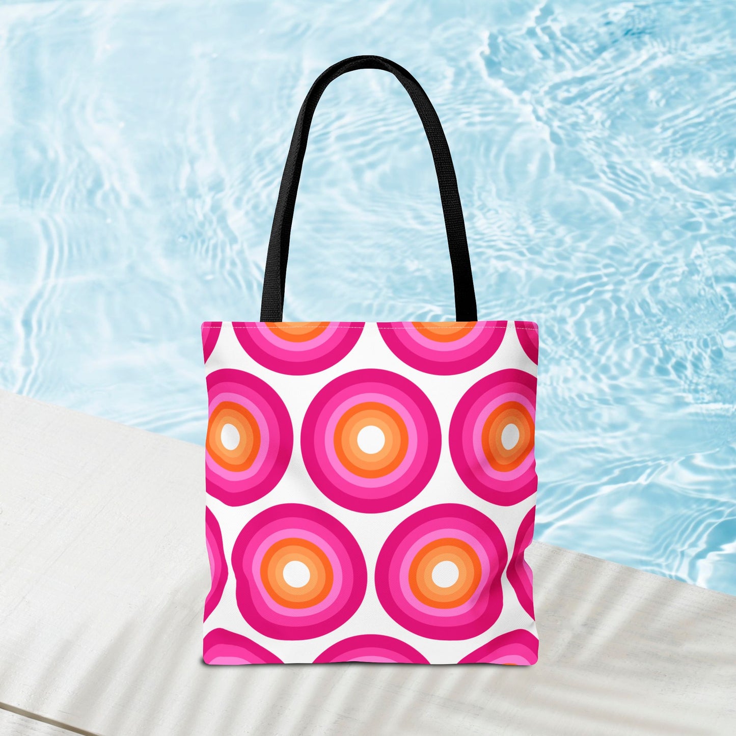 Geometric Art Tote Bag – 3 sizes | Bold lines. Vivid color. Retro with a modern twist.
