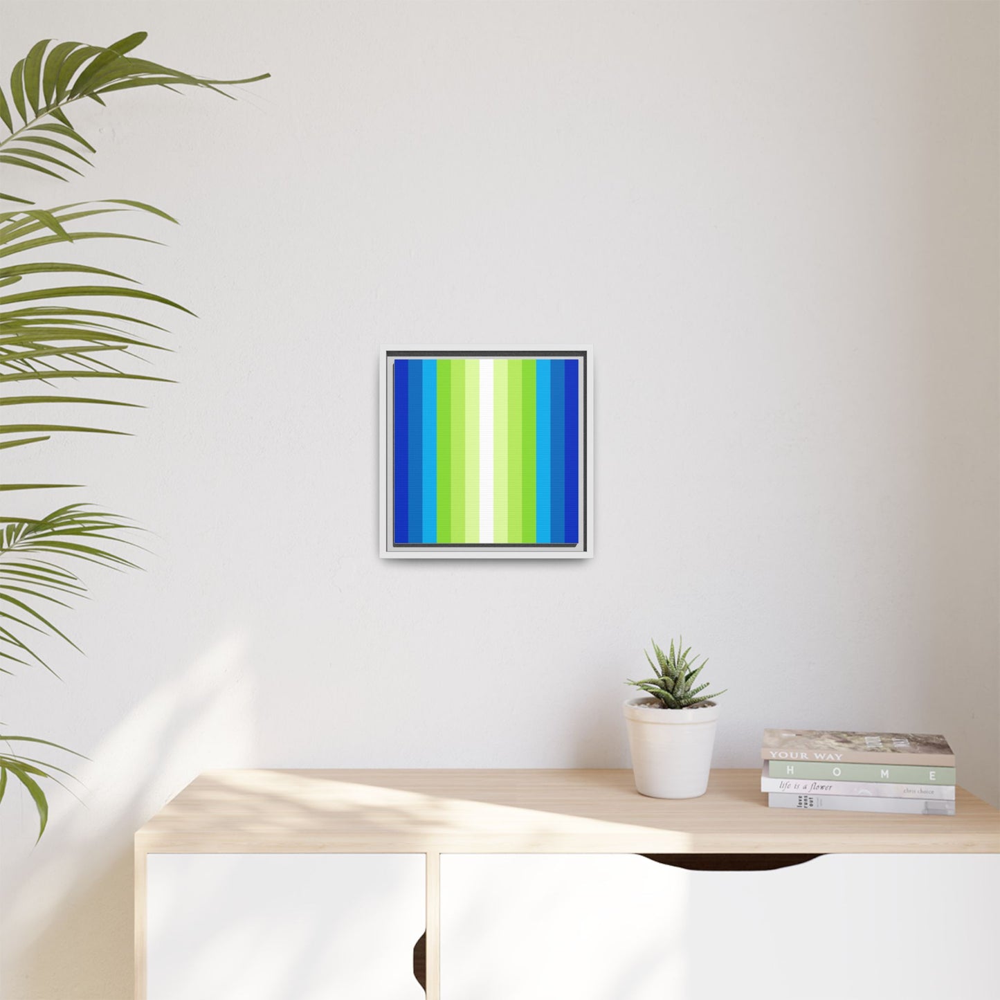 Modern Framed Geometric Canvas Art | Bold Color Meets Clean Framing