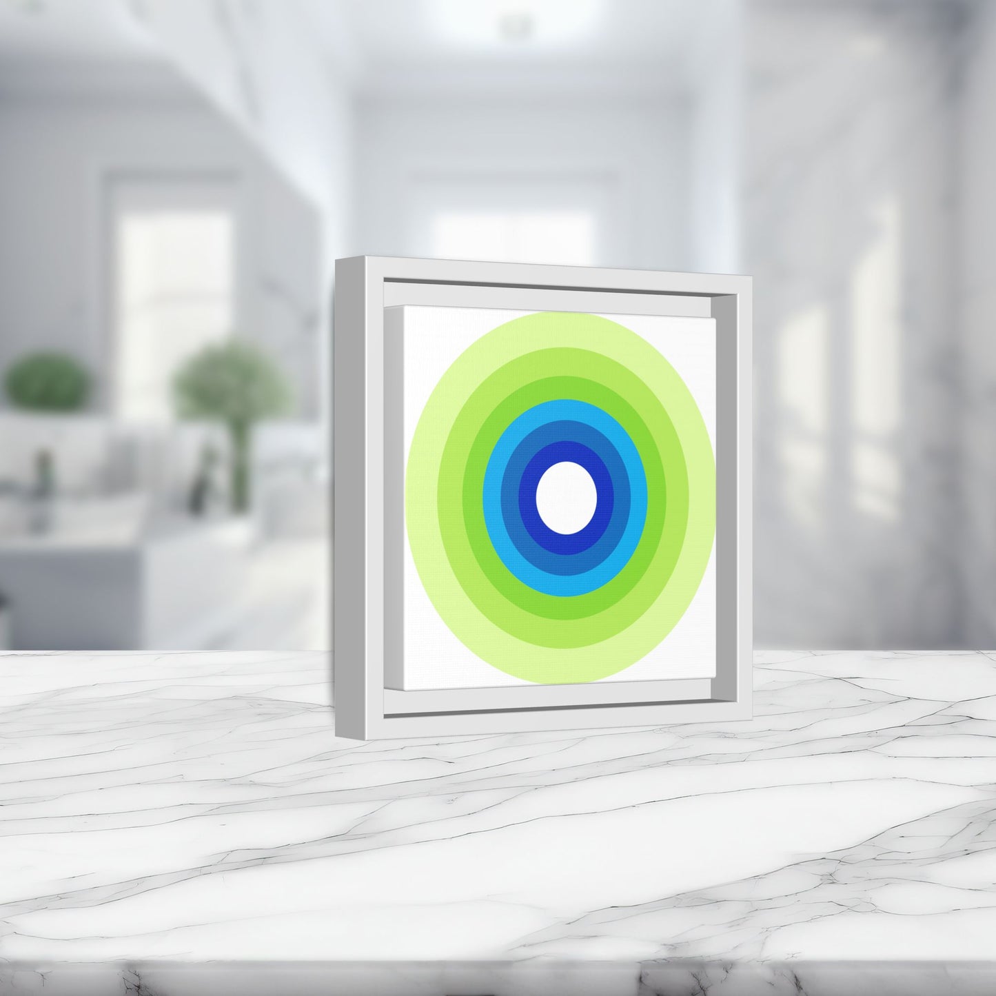 Modern Framed Geometric Canvas Art | Bold Color Meets Clean Framing