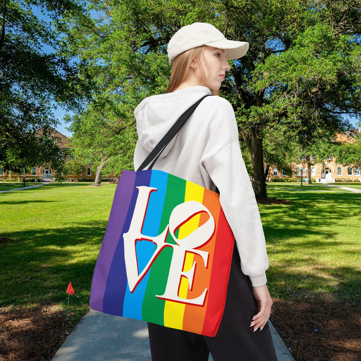 Rainbow LOVE Tote Bag – 3 Size Options | Bright, Bold & Heartfelt