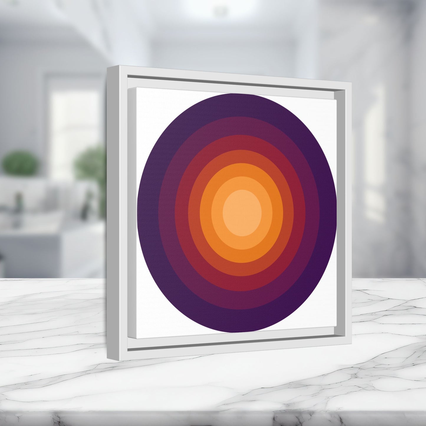 Modern Framed Geometric Canvas Art | Bold Color Meets Clean Framing