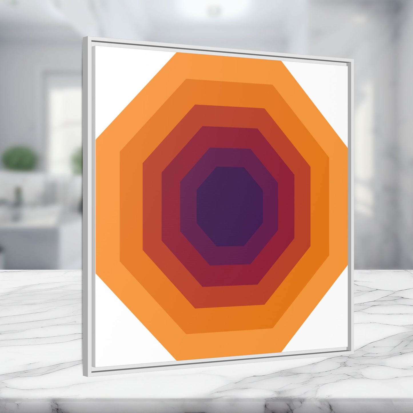 Modern Framed Geometric Canvas Art | Bold Color Meets Clean Framing