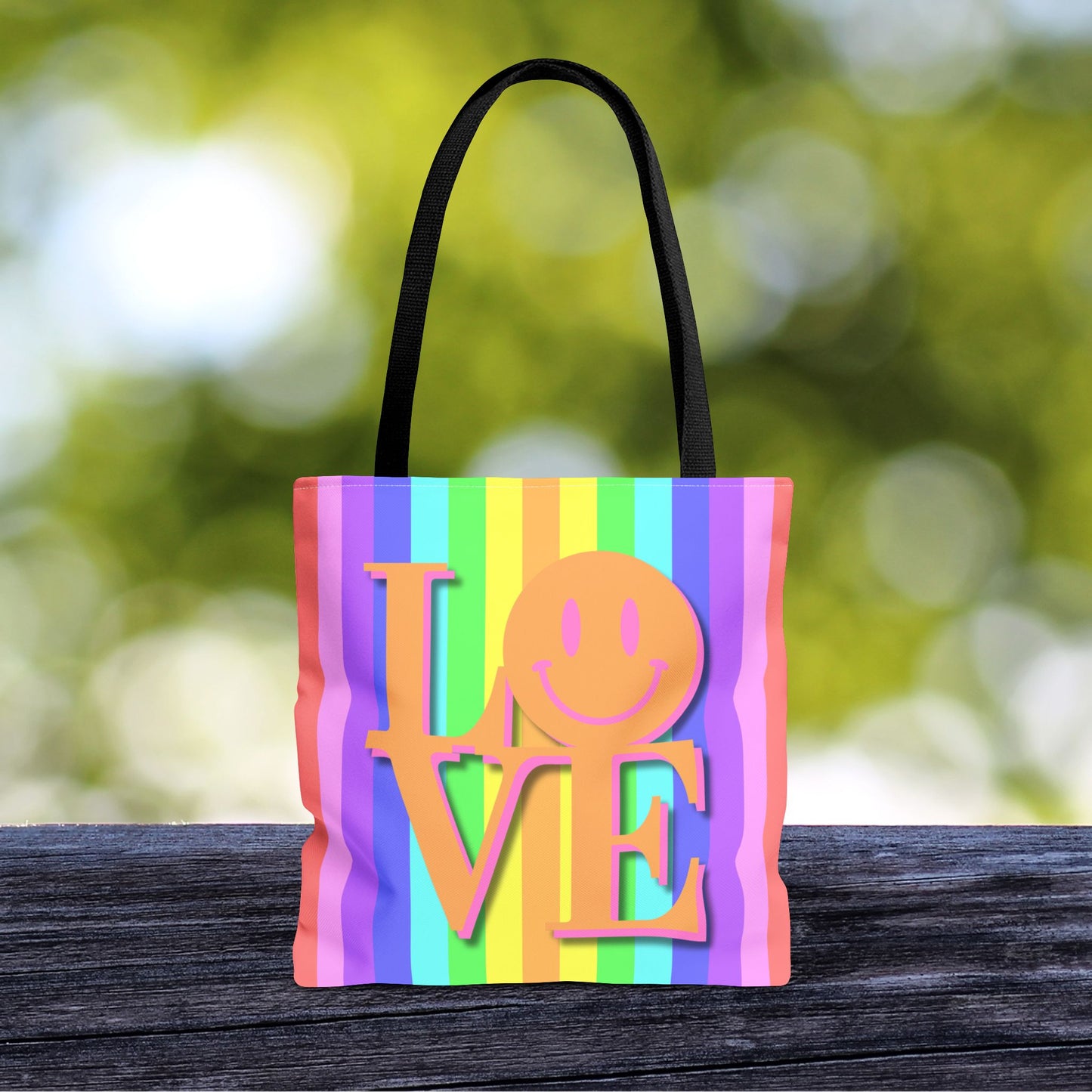 Pastel Stripe LOVE Tote Bag | Sweet, Bold & Made in 3 Sizes