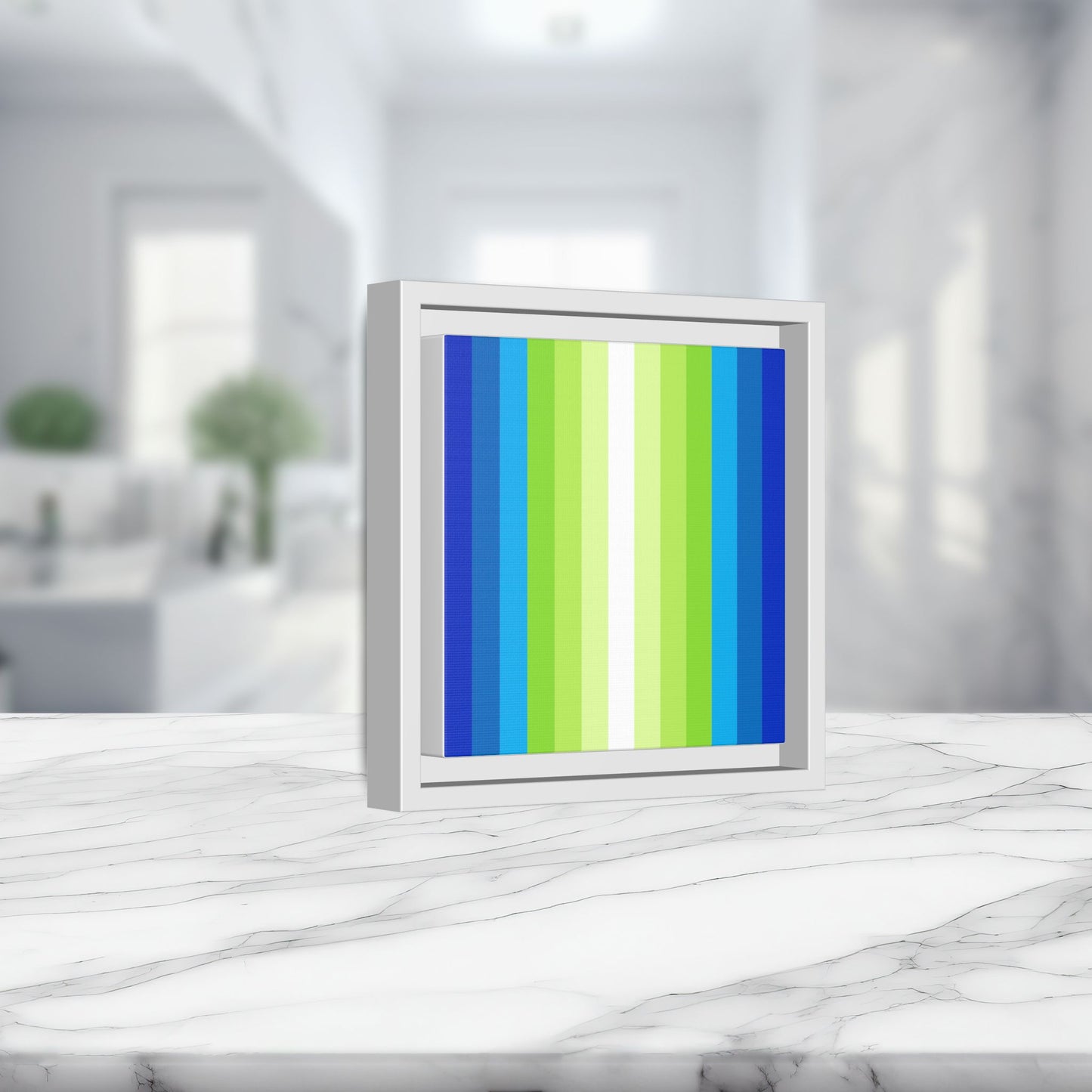 Modern Framed Geometric Canvas Art | Bold Color Meets Clean Framing