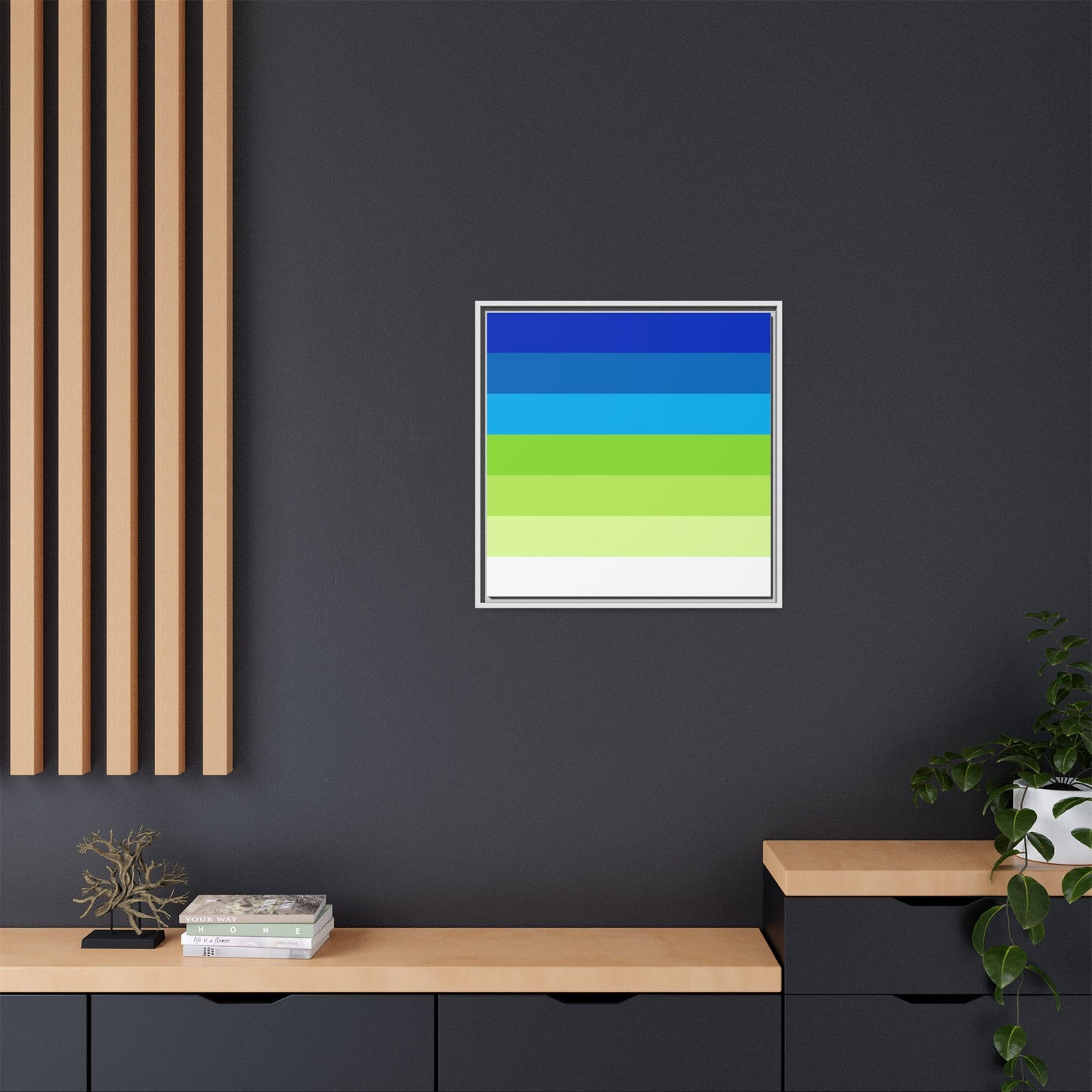 Modern Framed Geometric Canvas Art | Bold Color Meets Clean Framing