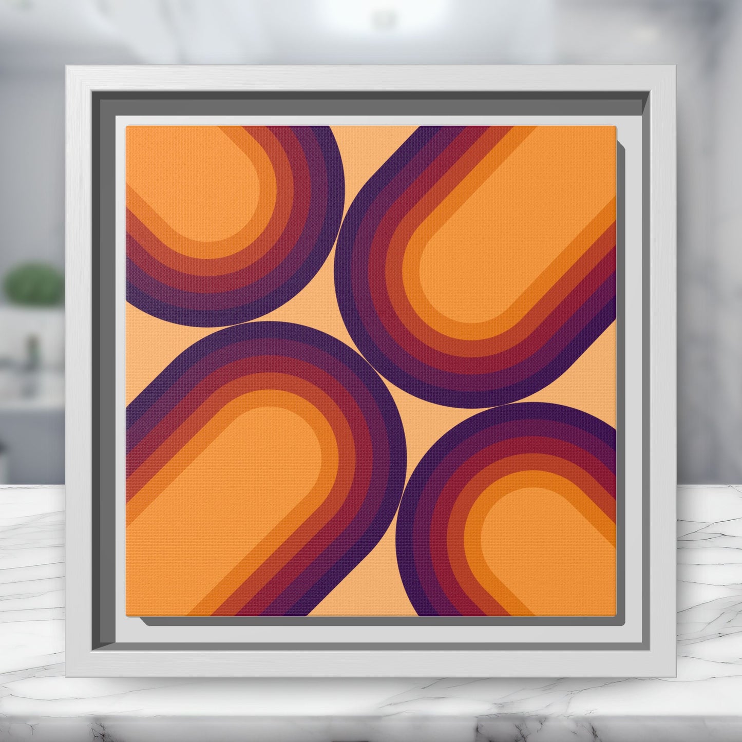 Modern Framed Geometric Canvas Art | Bold Color Meets Clean Framing