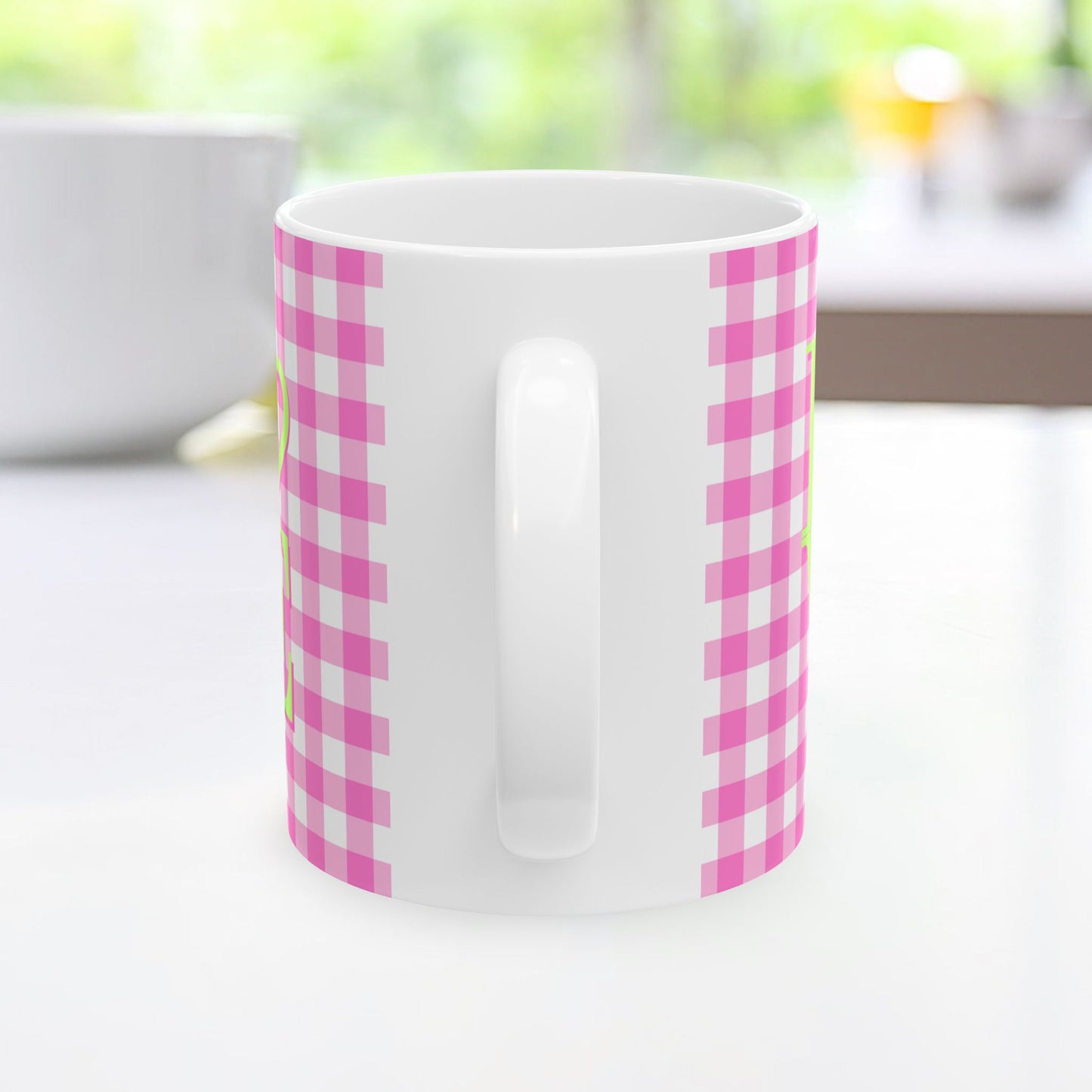 Gingham LOVE Mug – Bold Color, Daily Joy