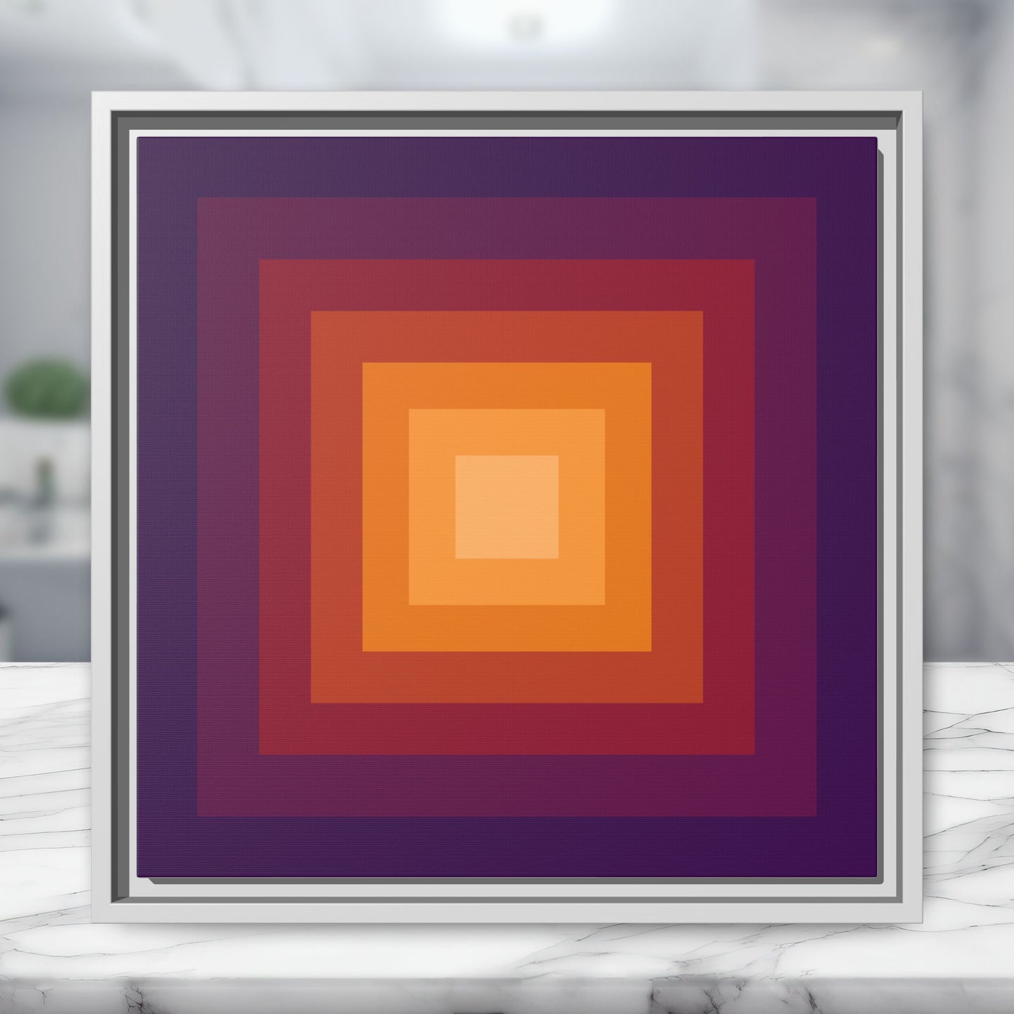 Modern Framed Geometric Canvas Art | Bold Color Meets Clean Framing