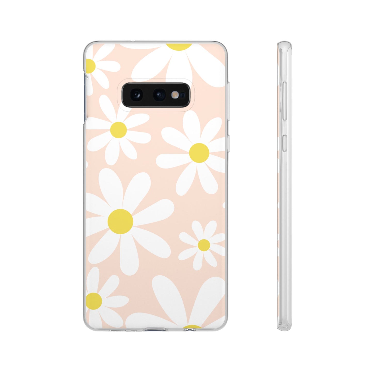 Phone Cases - Blush Daisy Pattern Flexi Cases
