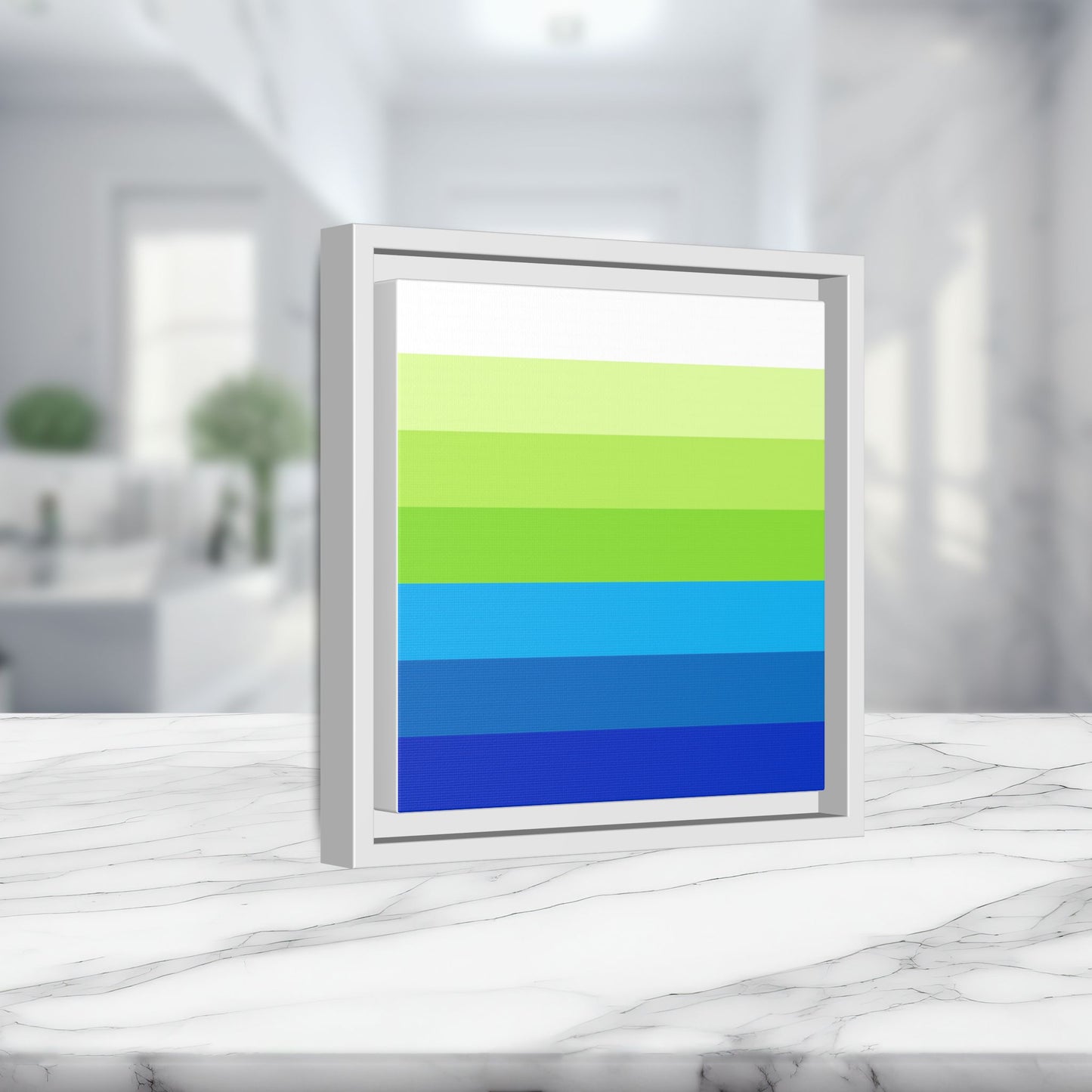 Modern Framed Geometric Canvas Art | Bold Color Meets Clean Framing