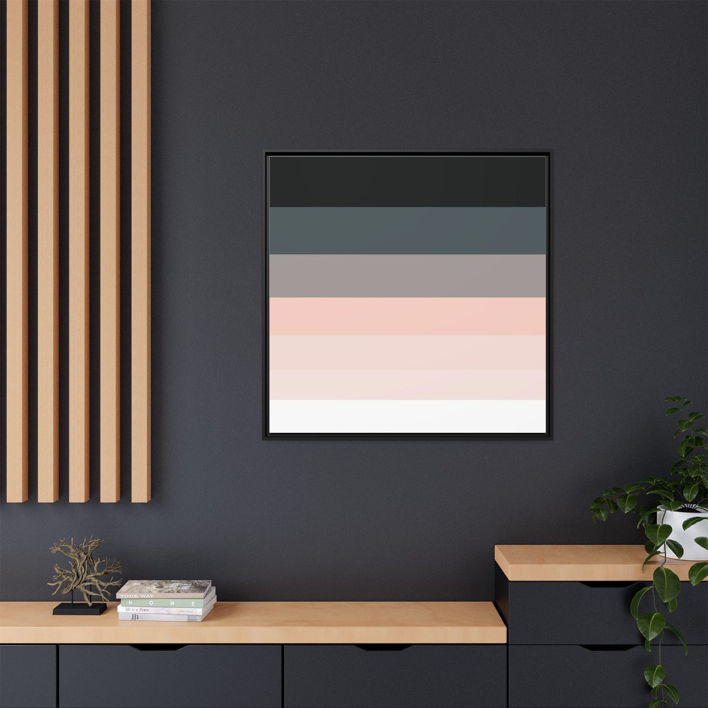 Modern Framed Geometric Canvas Art | Bold Color Meets Clean Framing