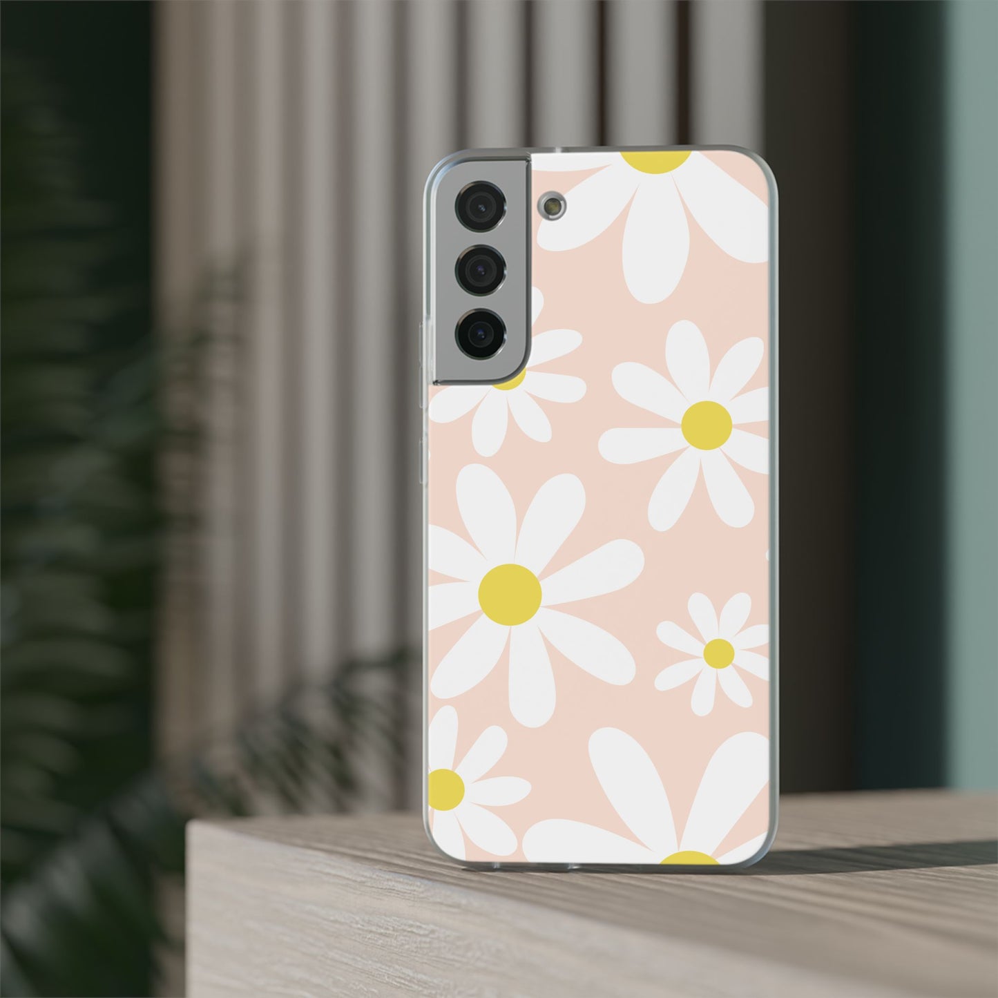Phone Cases - Blush Daisy Pattern Flexi Cases