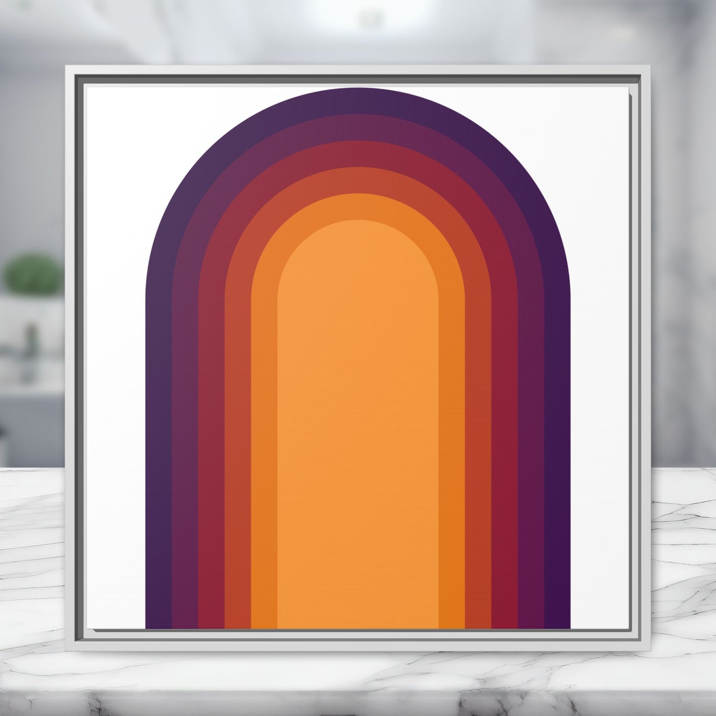 Modern Framed Geometric Canvas Art | Bold Color Meets Clean Framing