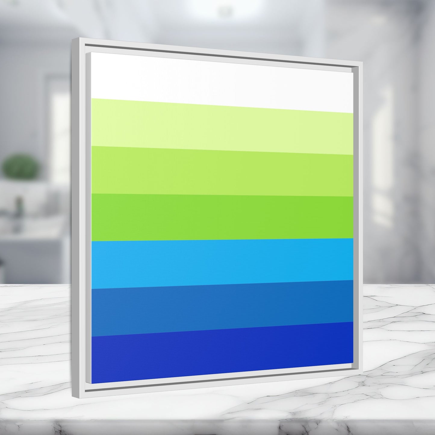 Modern Framed Geometric Canvas Art | Bold Color Meets Clean Framing