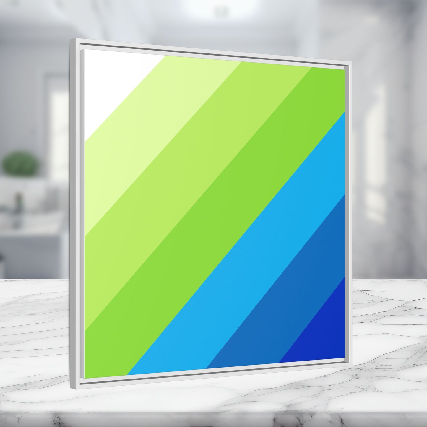 Modern Framed Geometric Canvas Art | Bold Color Meets Clean Framing