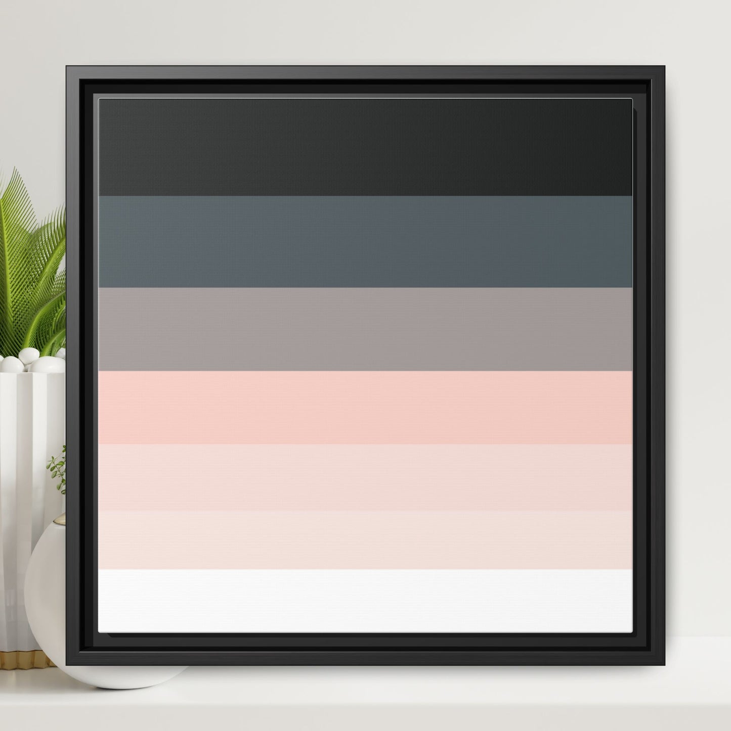 Modern Framed Geometric Canvas Art | Bold Color Meets Clean Framing