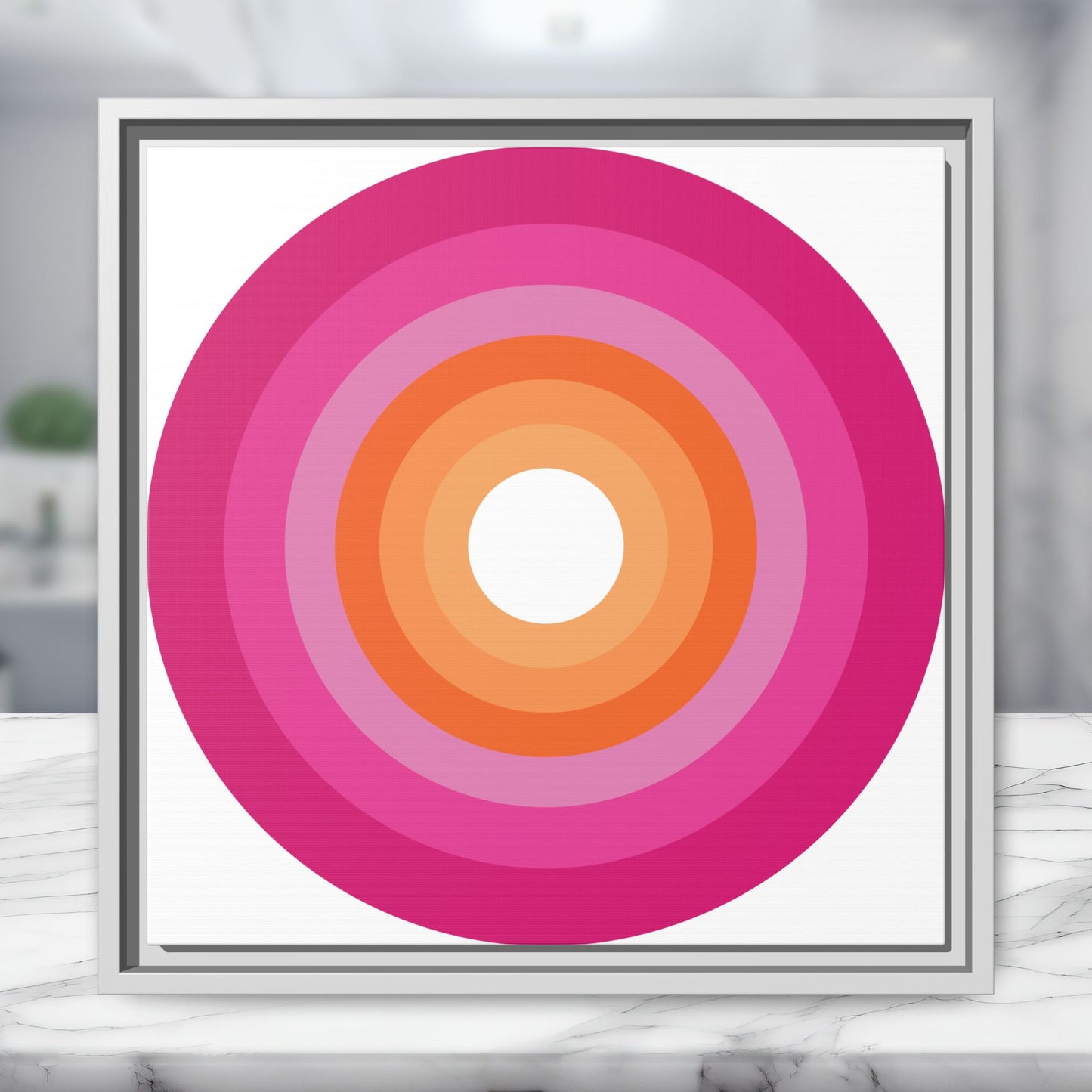 Modern Framed Geometric Canvas Art | Bold Color Meets Clean Framing