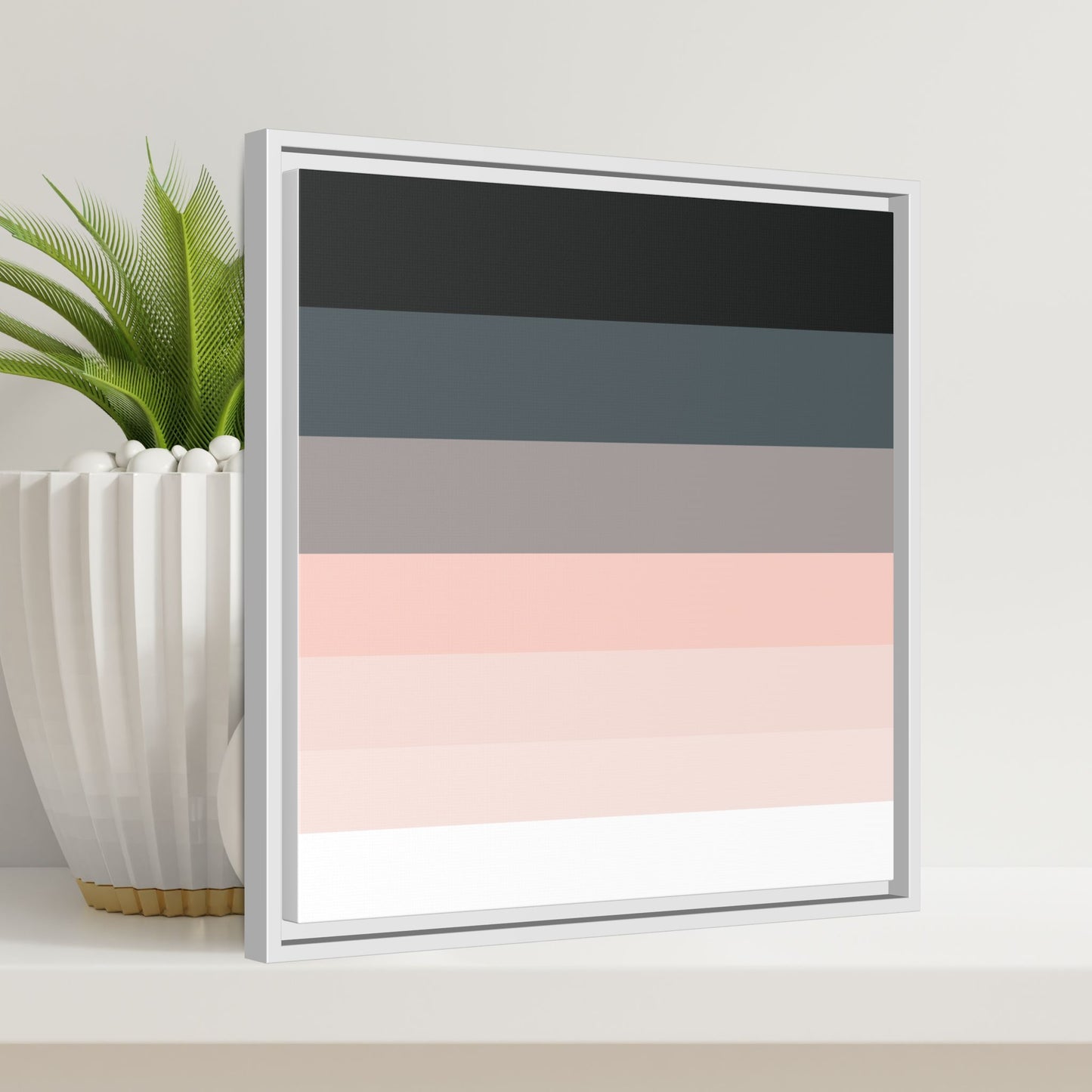 Modern Framed Geometric Canvas Art | Bold Color Meets Clean Framing