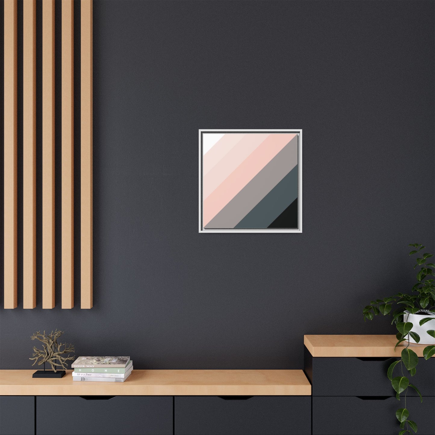 Modern Framed Geometric Canvas Art | Bold Color Meets Clean Framing
