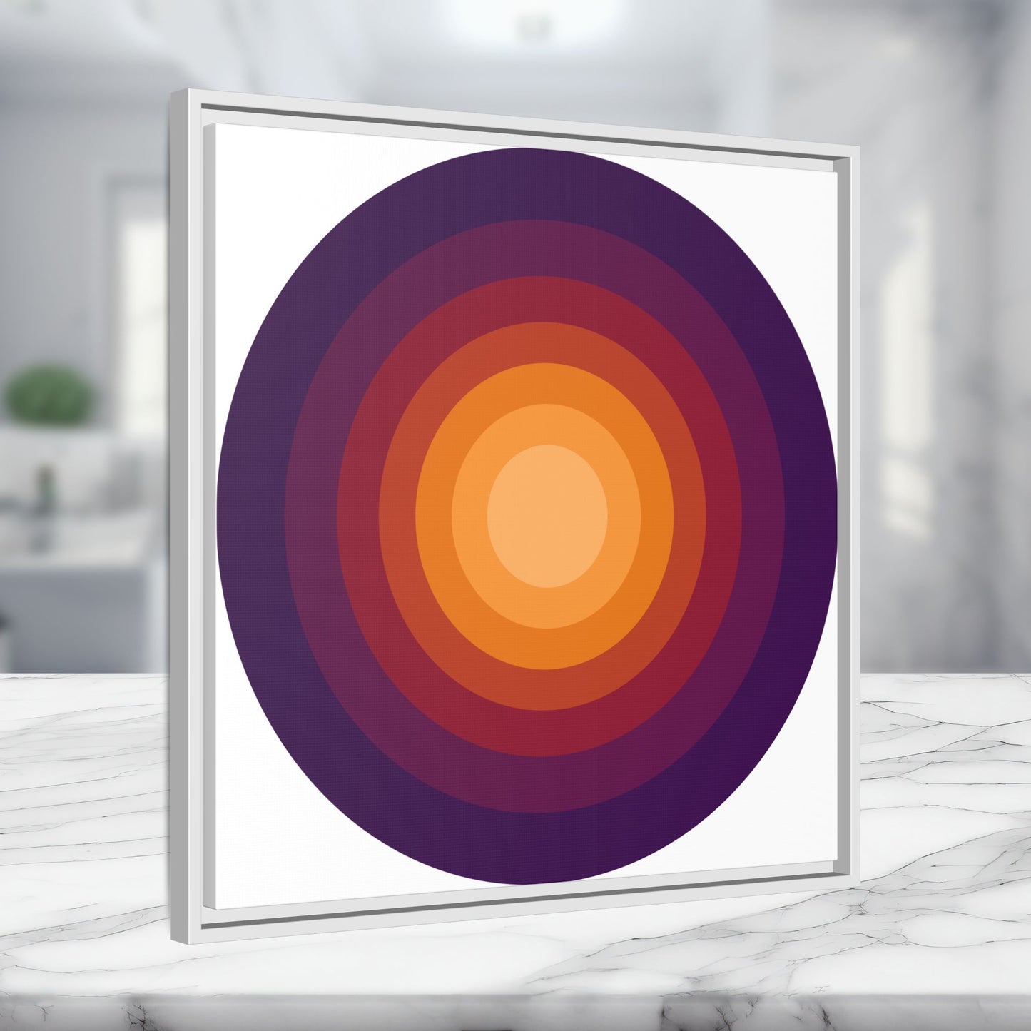 Modern Framed Geometric Canvas Art | Bold Color Meets Clean Framing