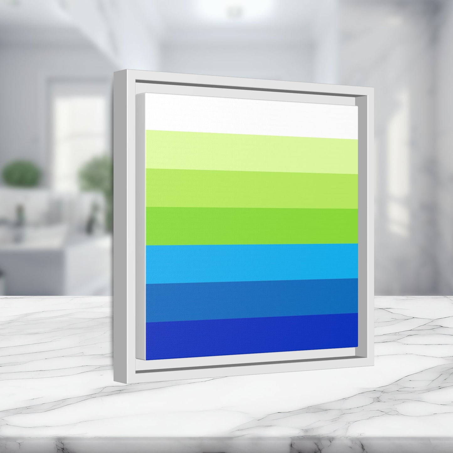 Modern Framed Geometric Canvas Art | Bold Color Meets Clean Framing