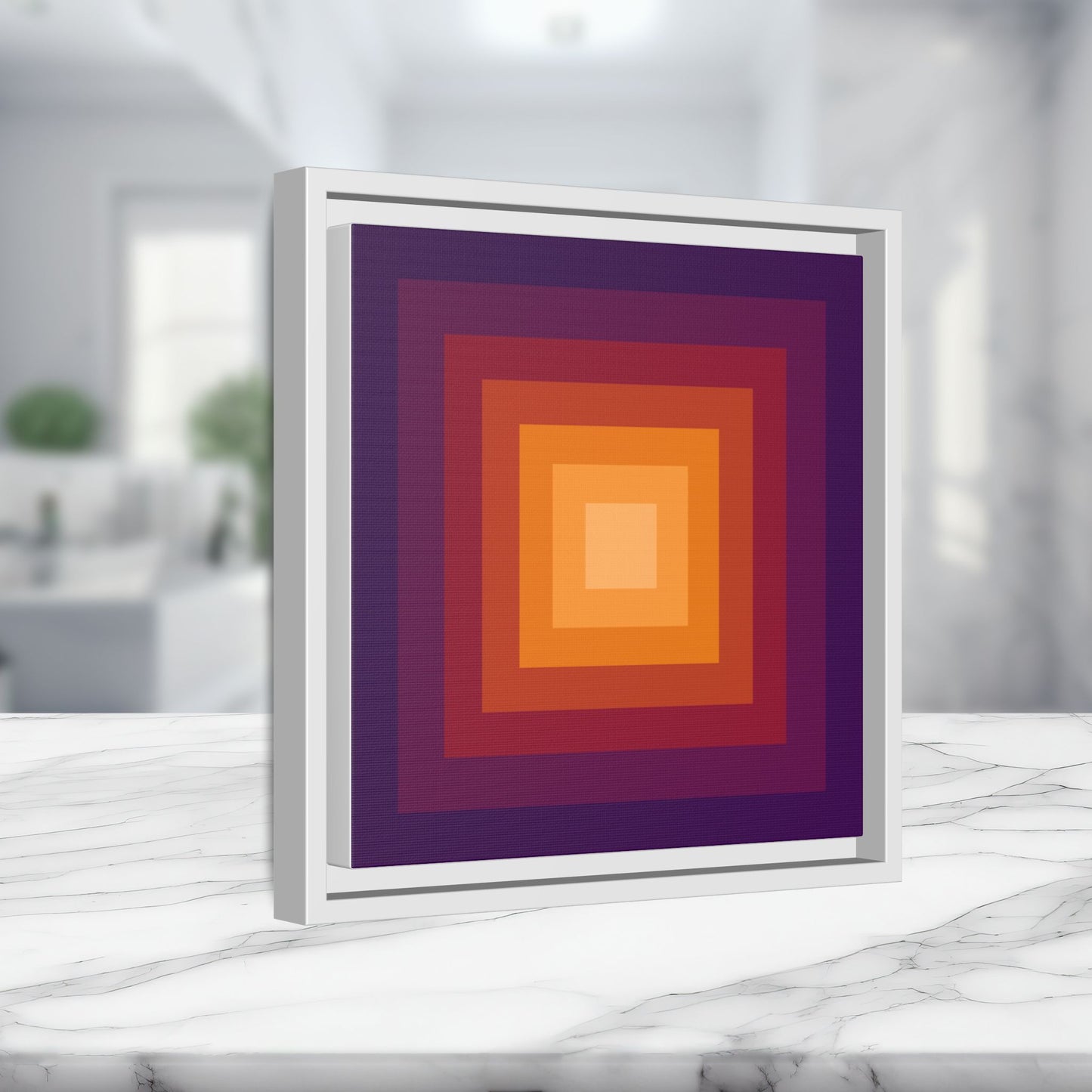 Modern Framed Geometric Canvas Art | Bold Color Meets Clean Framing