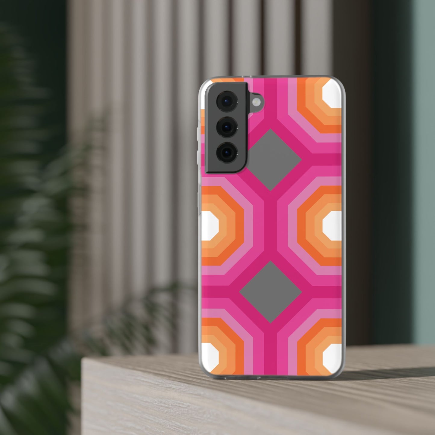 Stylish Geometric Phone Case, Flexible Phone Cover, Unique Modern Design, Perfect Gift, Trendy Accessory, Eco-Friendly Case