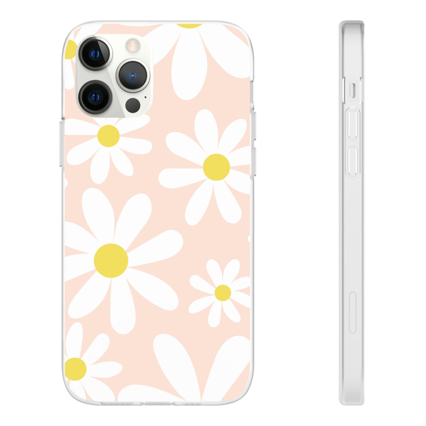 Phone Cases - Blush Daisy Pattern Flexi Cases