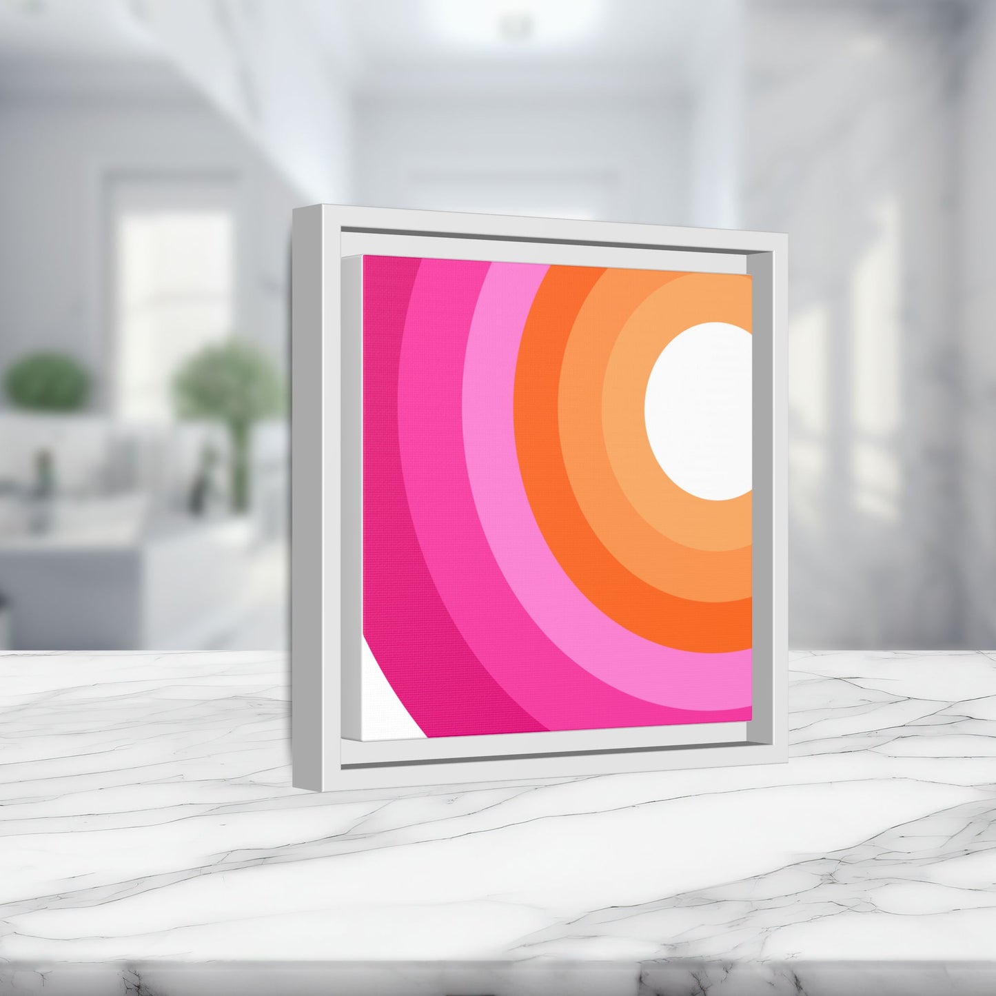Modern Framed Geometric Canvas Art | Bold Color Meets Clean Framing