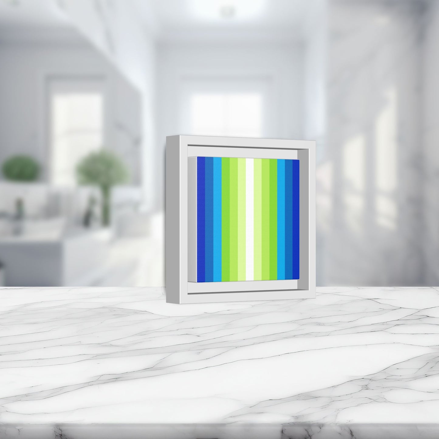 Modern Framed Geometric Canvas Art | Bold Color Meets Clean Framing