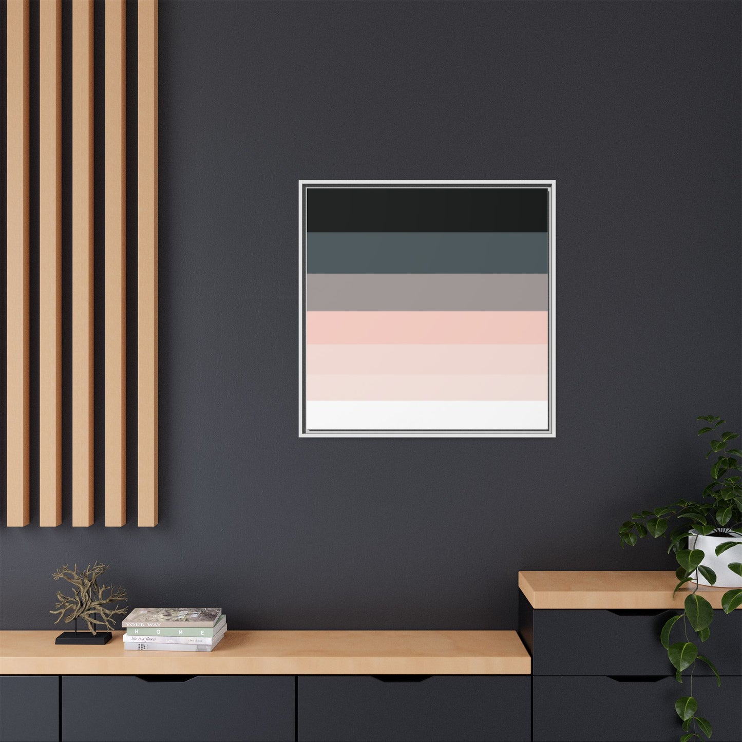 Modern Framed Geometric Canvas Art | Bold Color Meets Clean Framing