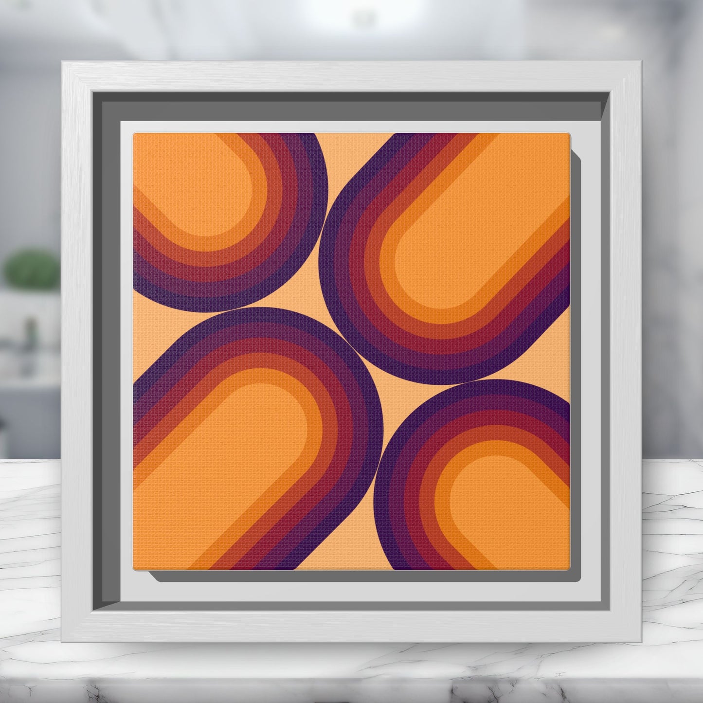 Modern Framed Geometric Canvas Art | Bold Color Meets Clean Framing