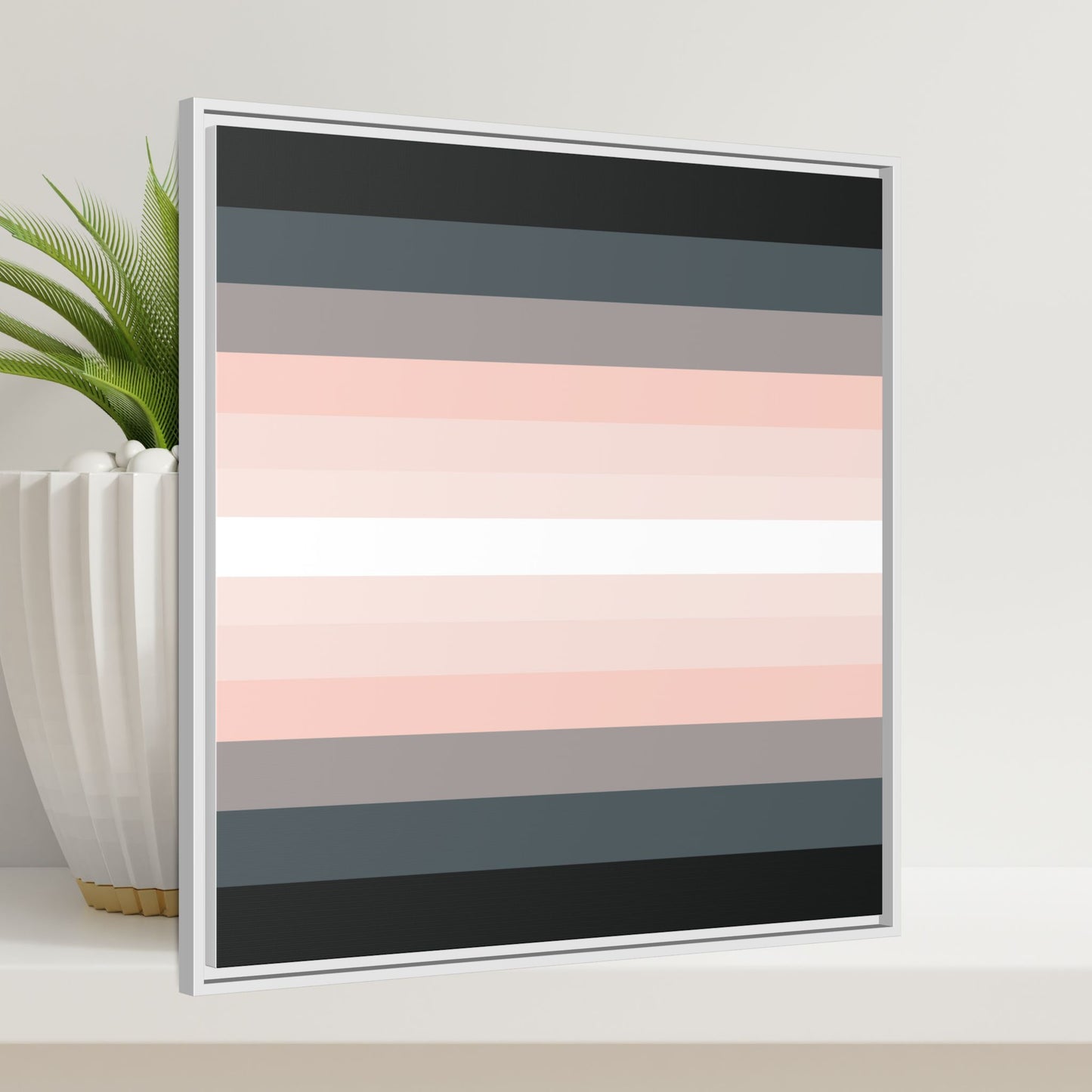 Modern Framed Geometric Canvas Art | Bold Color Meets Clean Framing
