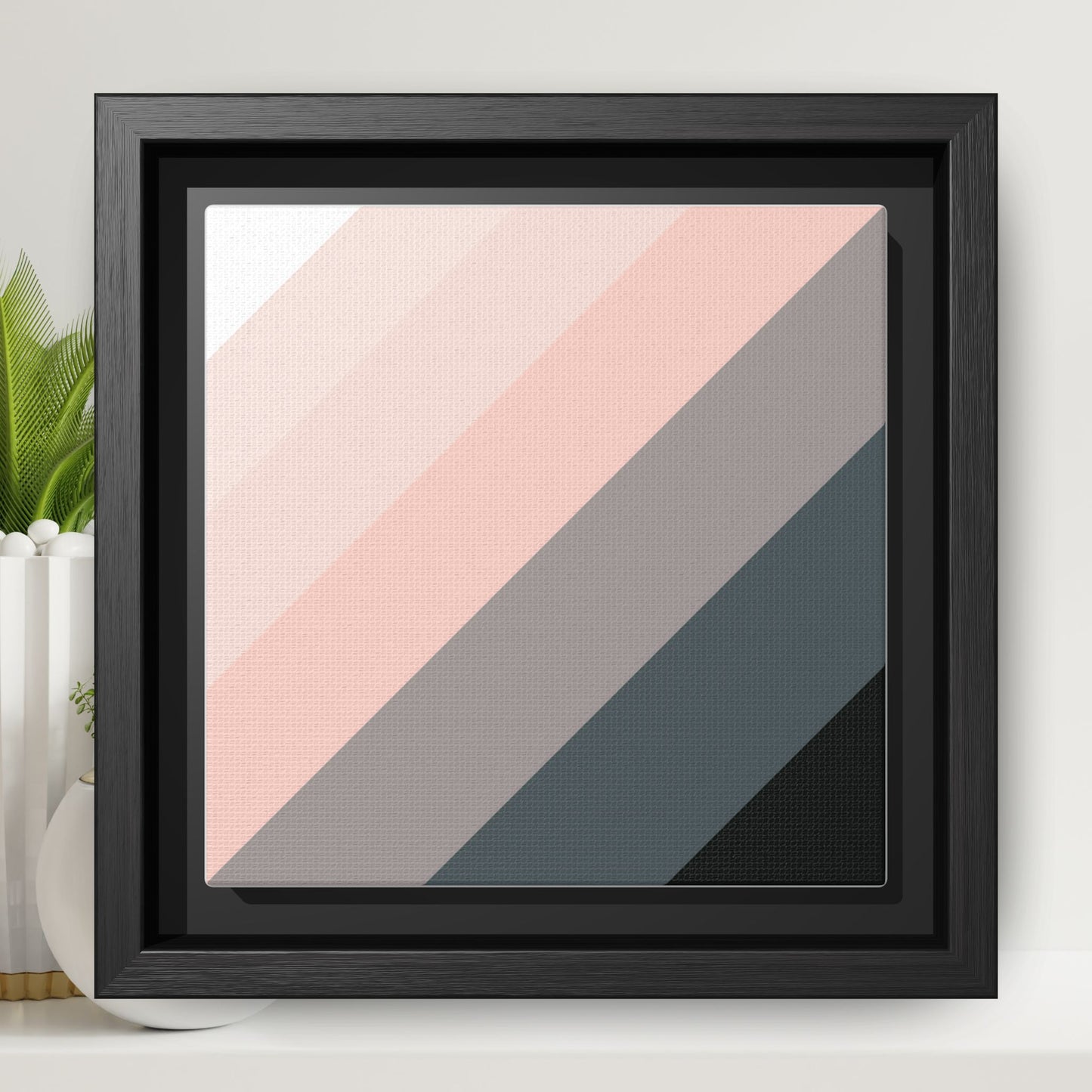 Modern Framed Geometric Canvas Art | Bold Color Meets Clean Framing