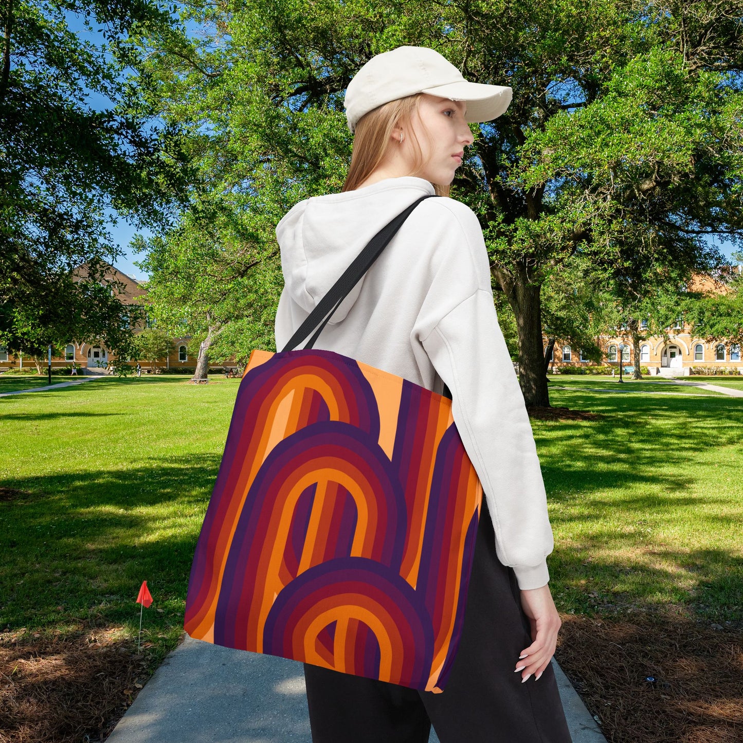 Geometric Art Tote Bag – 3 sizes | Bold lines. Vivid color