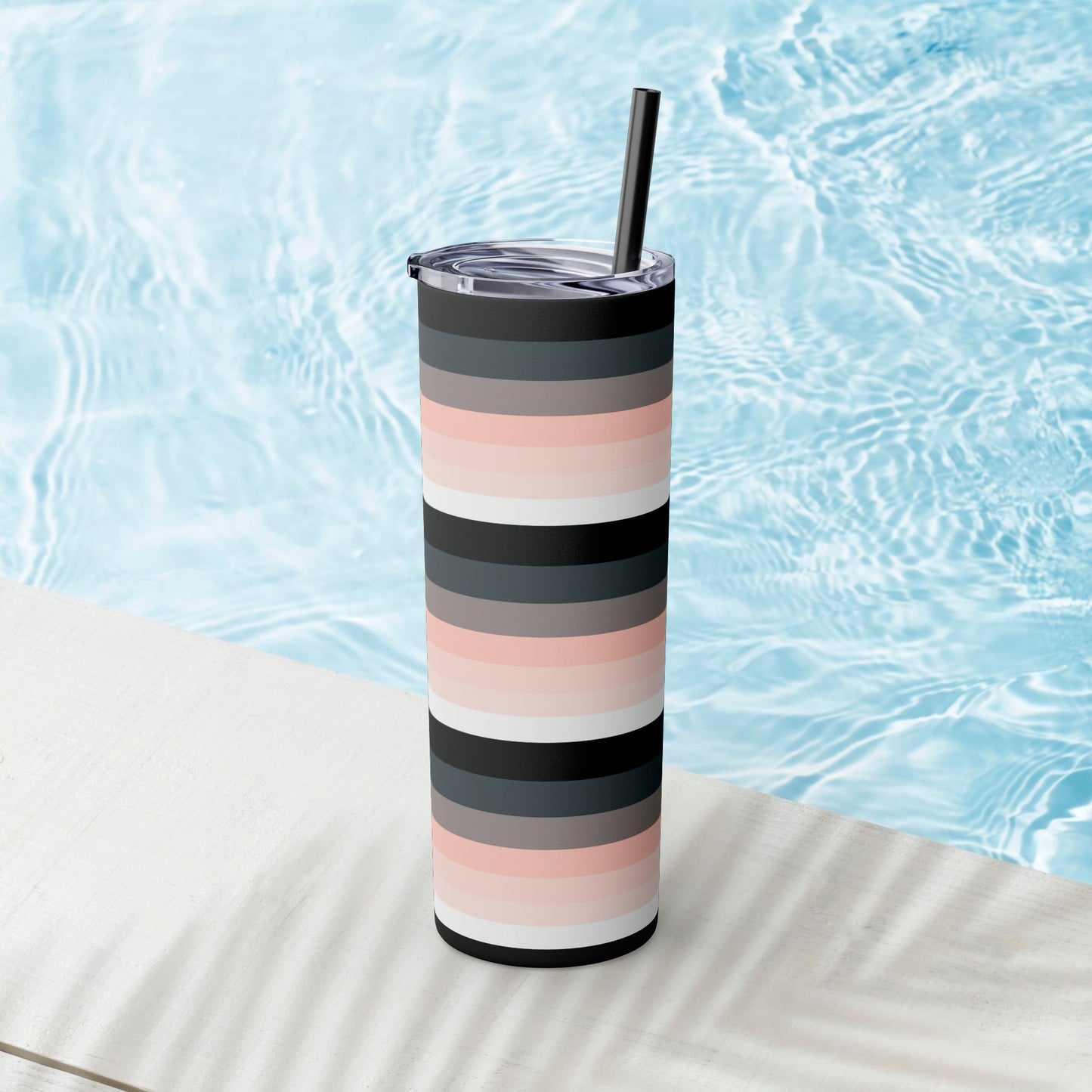Vibrant. Versatile. Totally Sippable. – 20 oz Skinny Travel Tumbler with Straw