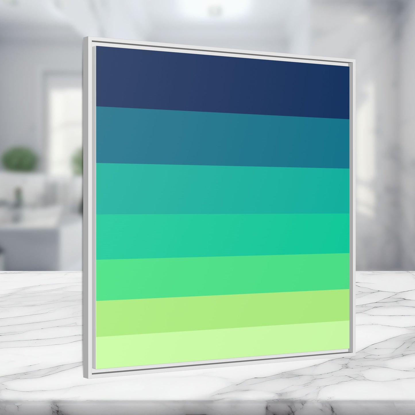 Modern Framed Geometric Canvas Art | Bold Color Meets Clean Framing