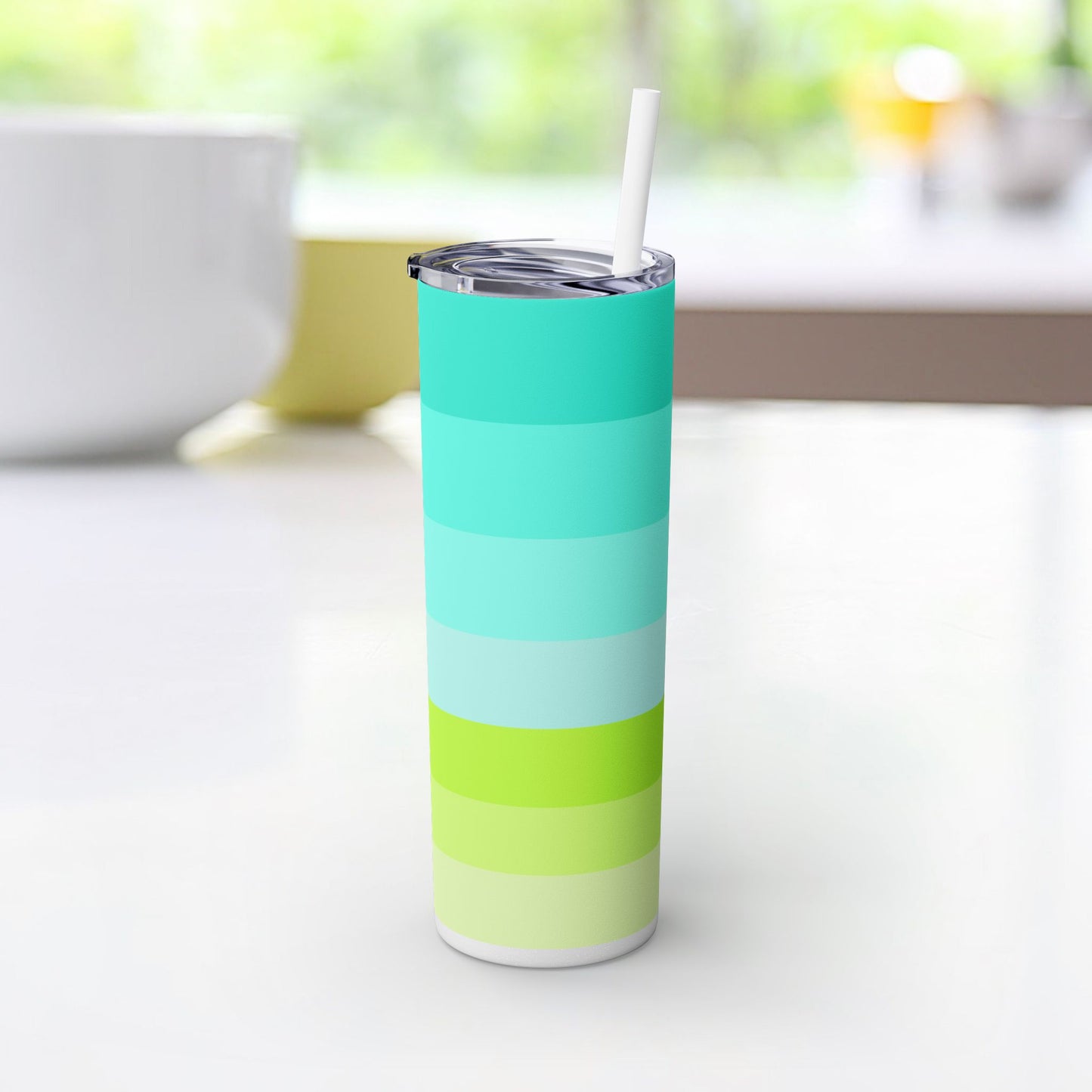 Vibrant. Versatile. Totally Sippable. – 20 oz Skinny Travel Tumbler with Straw