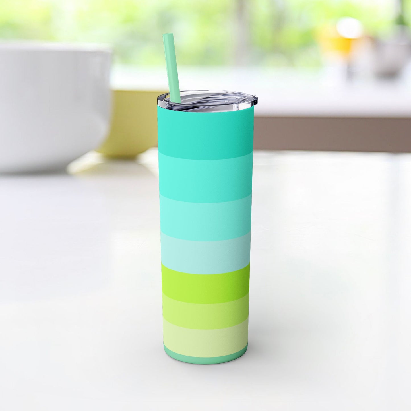 Vibrant. Versatile. Totally Sippable. – 20 oz Skinny Travel Tumbler with Straw