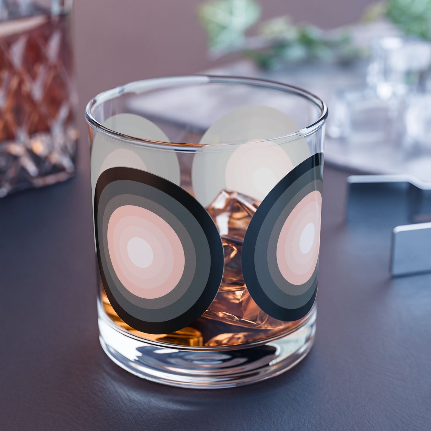 Vibrant Modern Retro Rocks Glass – 10oz