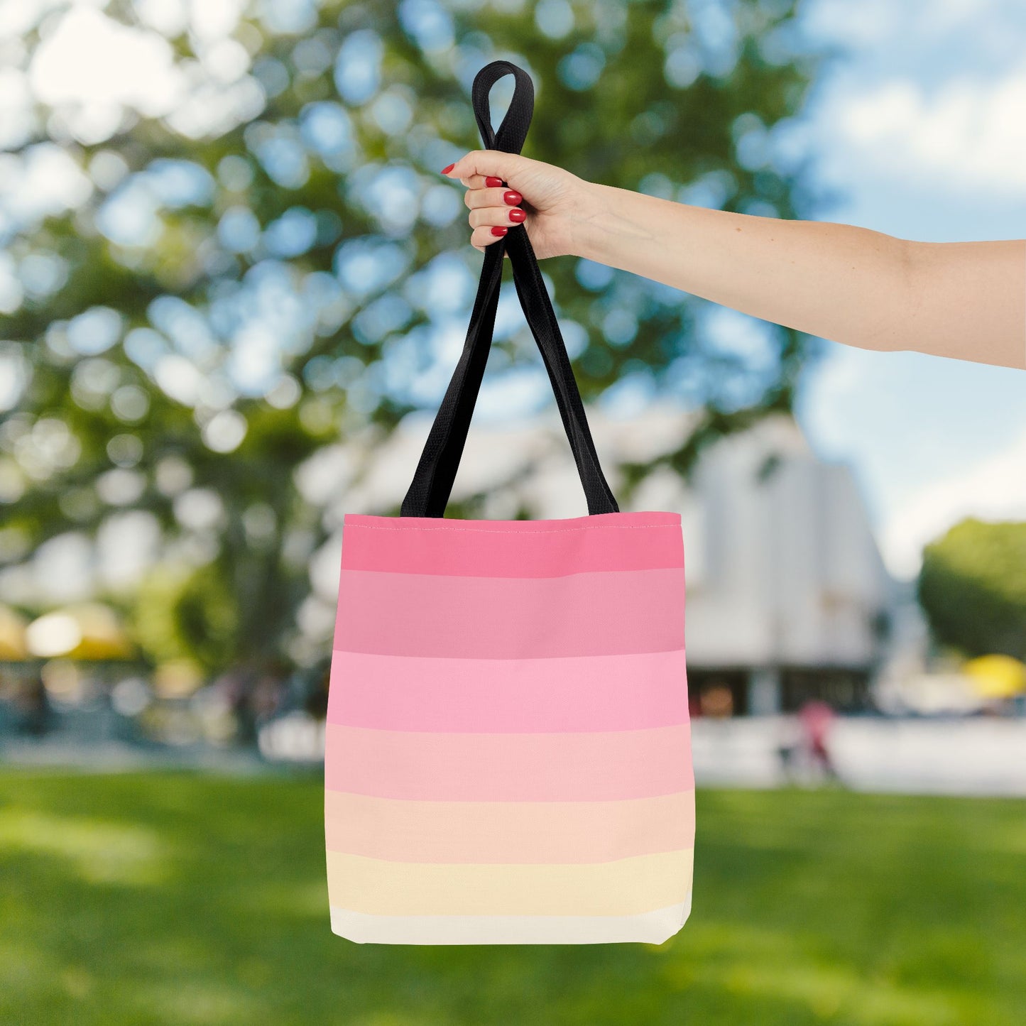 Geo Art XVIII Tote Bag – 3 sizes | Bold lines. Vivid color. Retro with a modern twist.