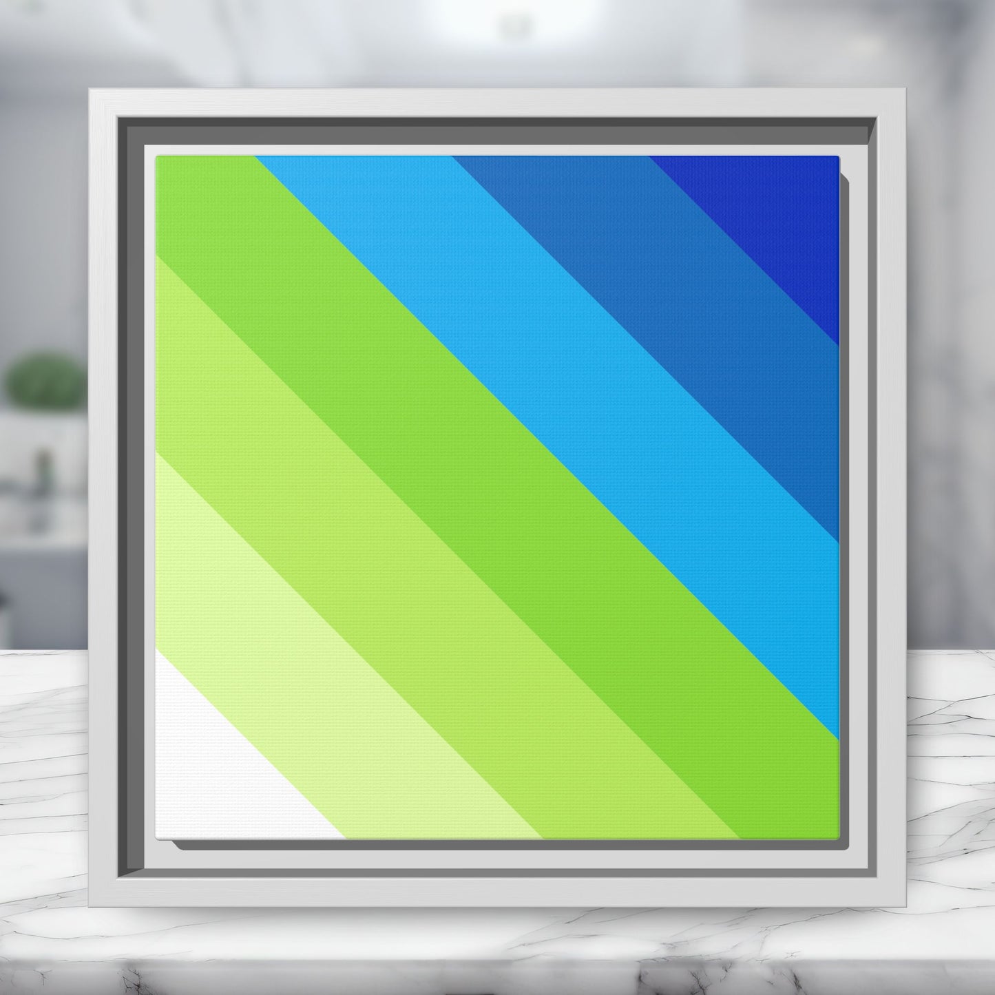 Modern Framed Geometric Canvas Art | Bold Color Meets Clean Framing