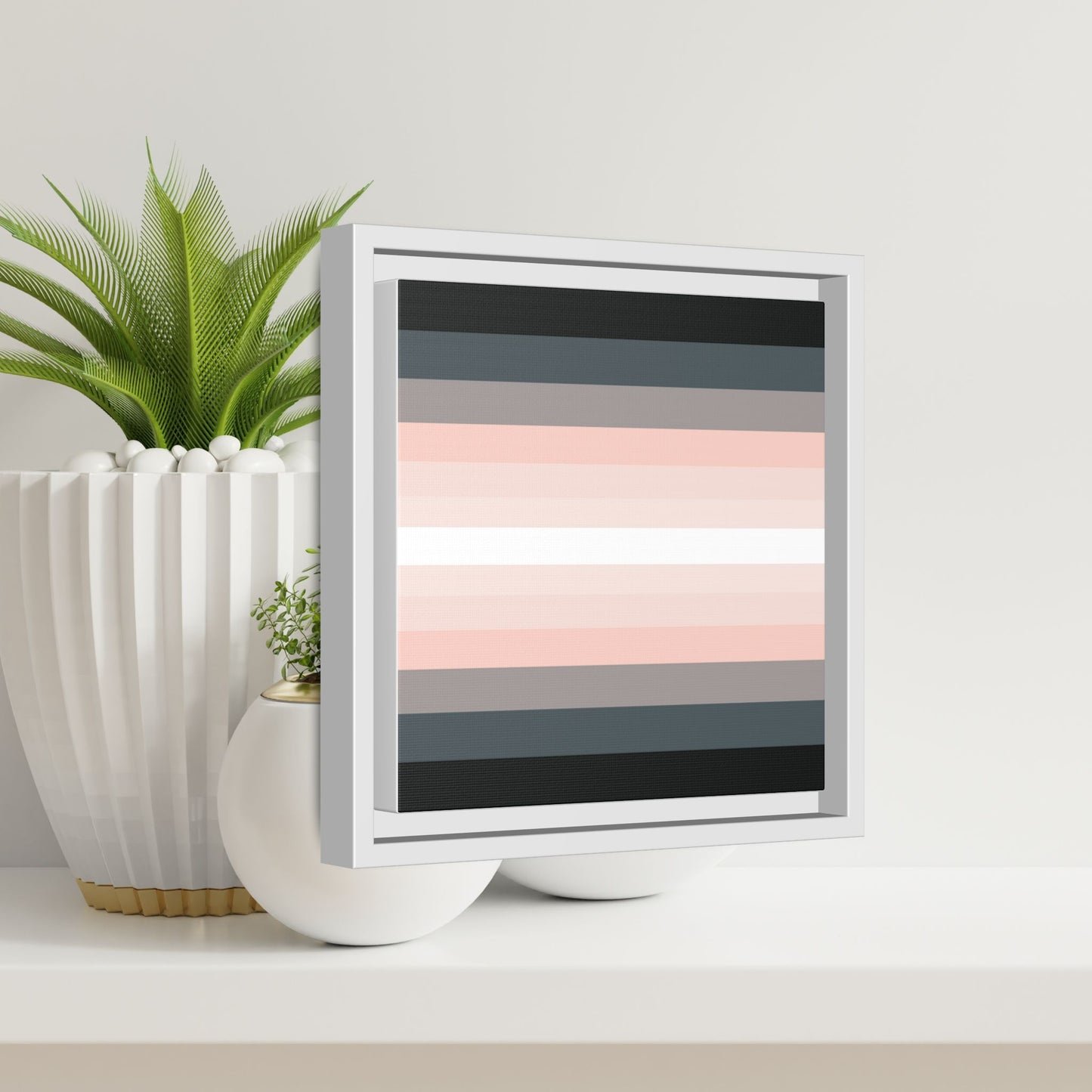 Modern Framed Geometric Canvas Art | Bold Color Meets Clean Framing